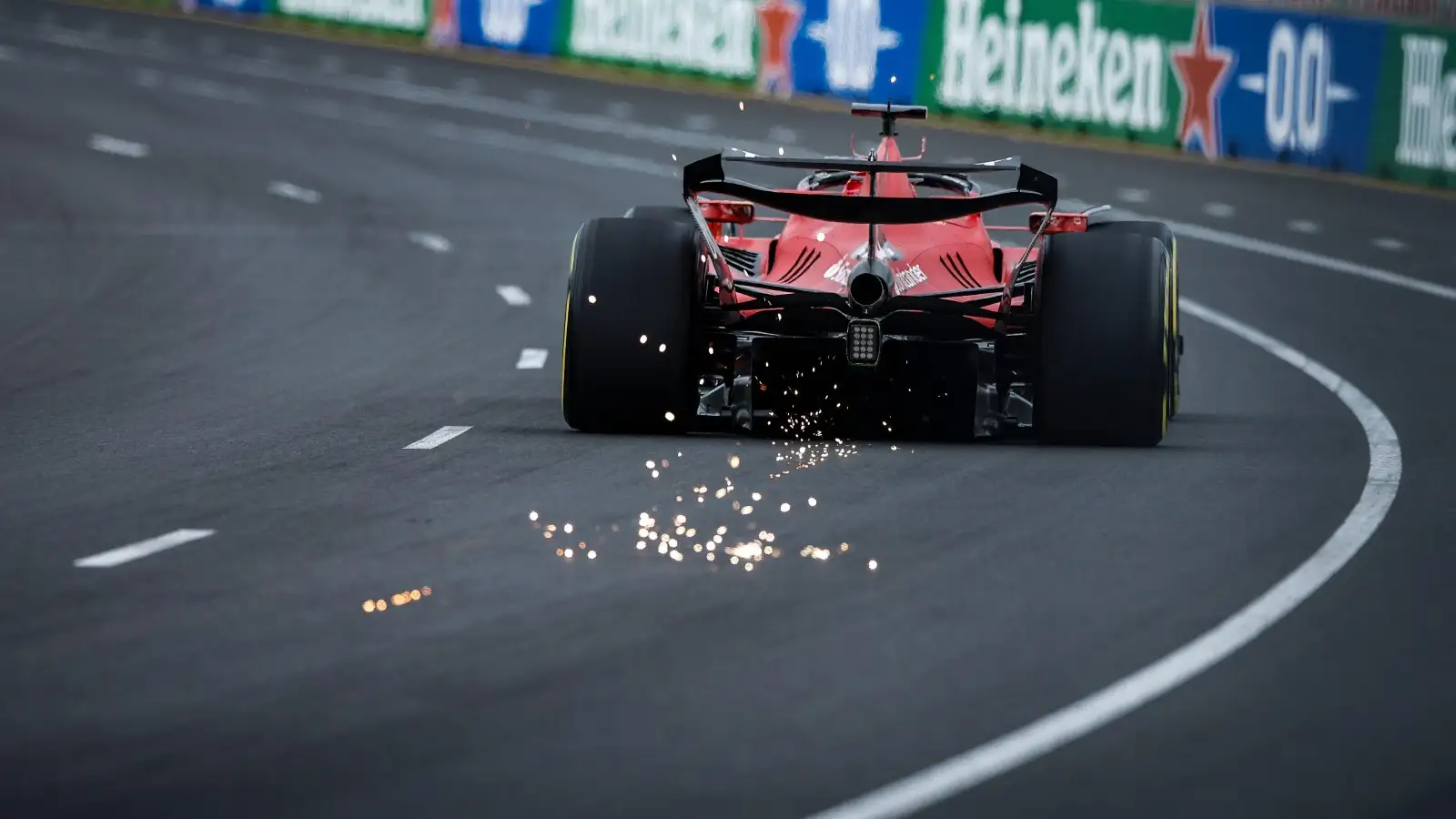 DRS open on Charles Leclerc's car. Australia, March 2023.