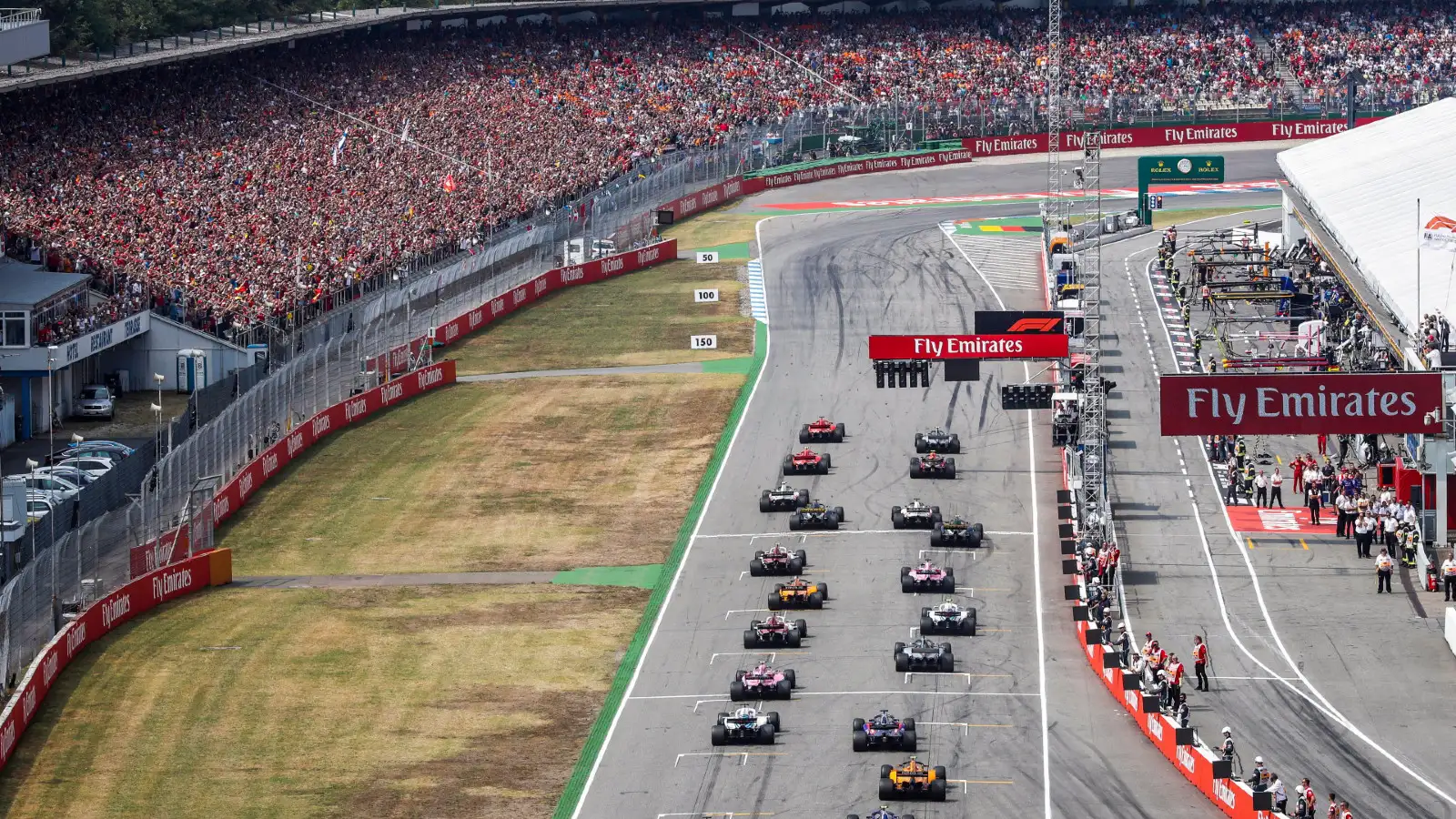 The start of the 2018 German Grand Prix. Hockenheim, July 2018.