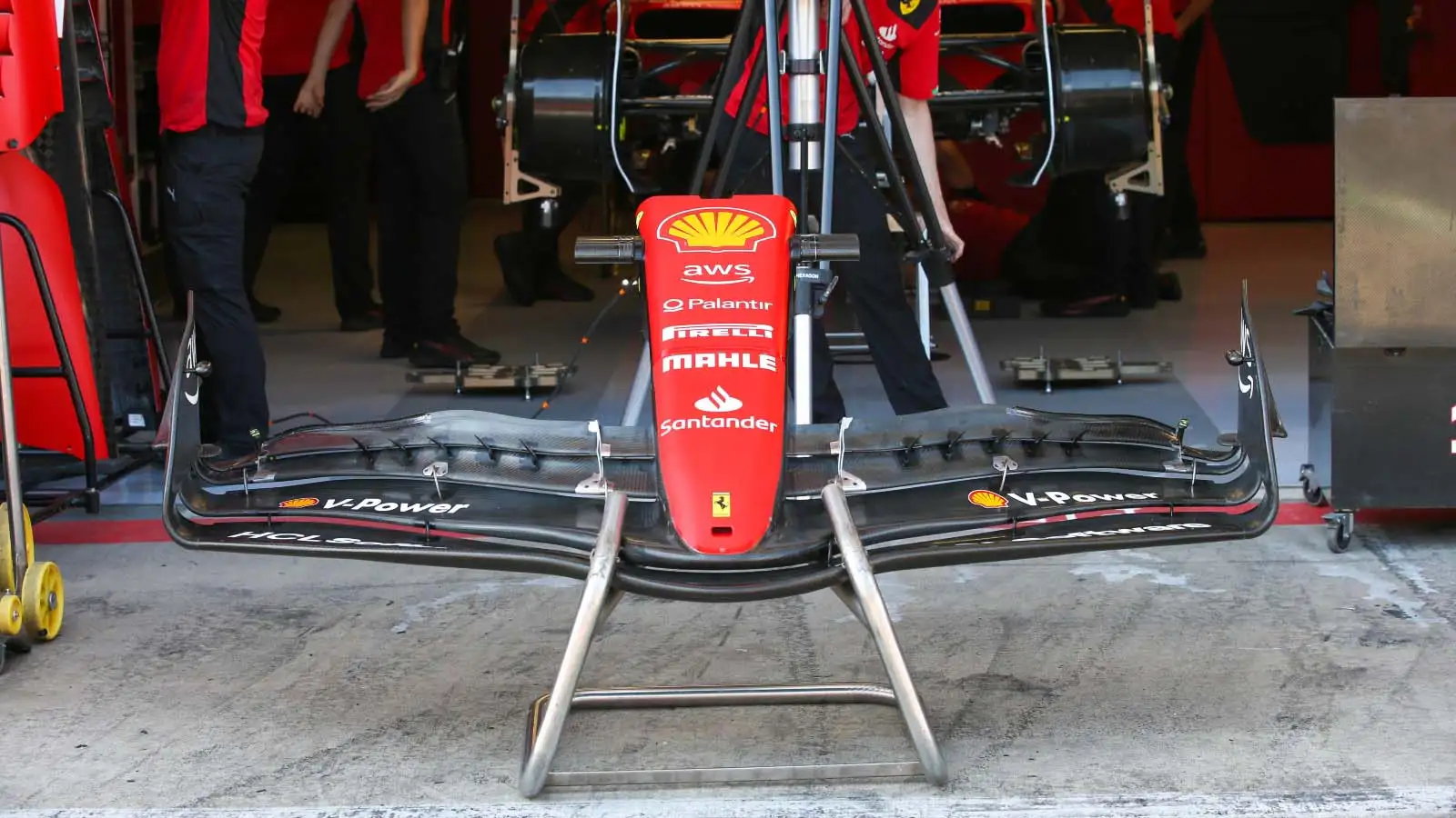 The updated Ferrari front wing. Austria June 2023.