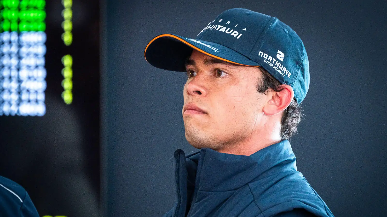 AlphaTauri driver Nyck de Vries at the British Grand Prix. Silverstone, July 2023.