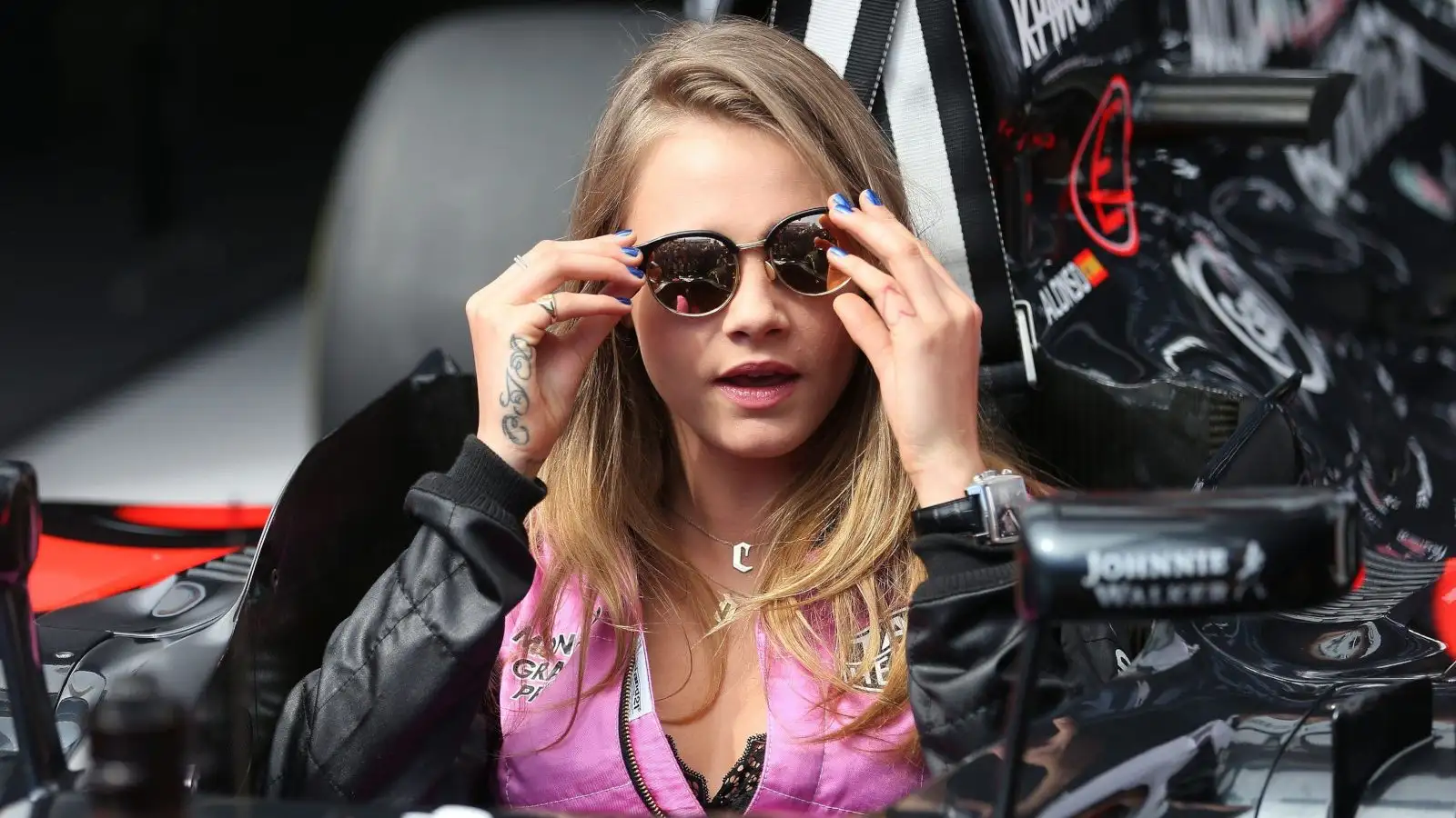 Cara Delevingne at the 2015 Monaco Grand Prix with McLaren. Monaco May 2025