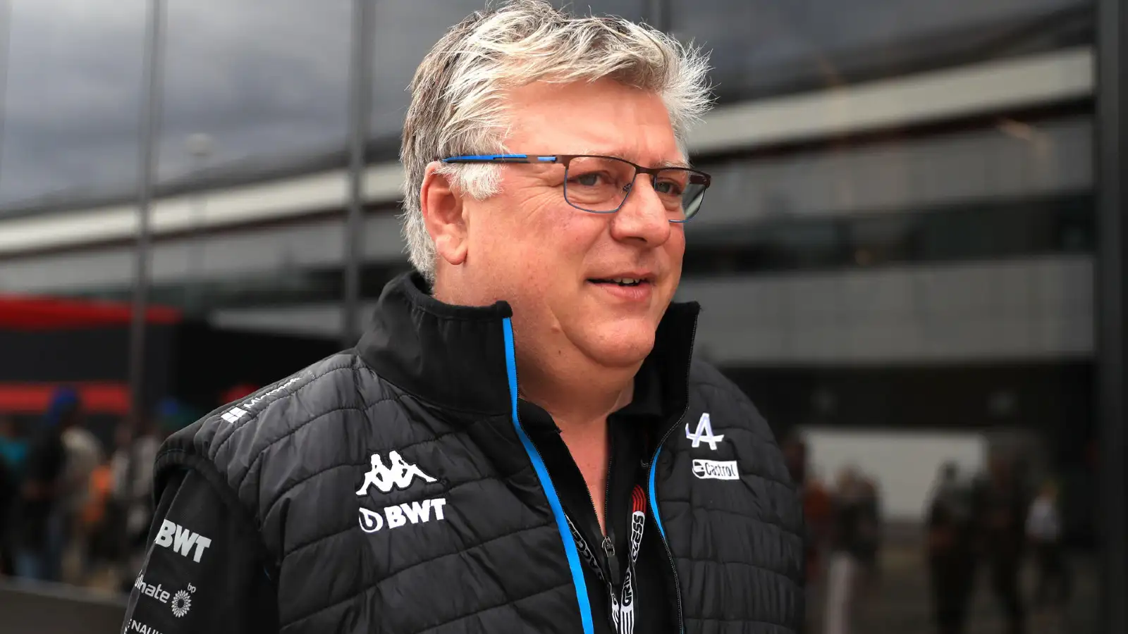 Alpine team principal Otmar Szafnauer at the British Grand Prix. Silverstone, July 2023.