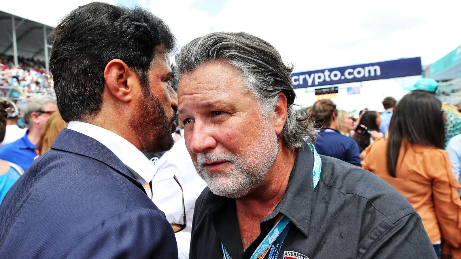 Mohammed Ben Sulayem on the grid with Michael Andretti.