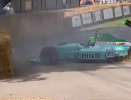 Iconic Adrian Newey F1 car damaged in dramatic Goodwood crash