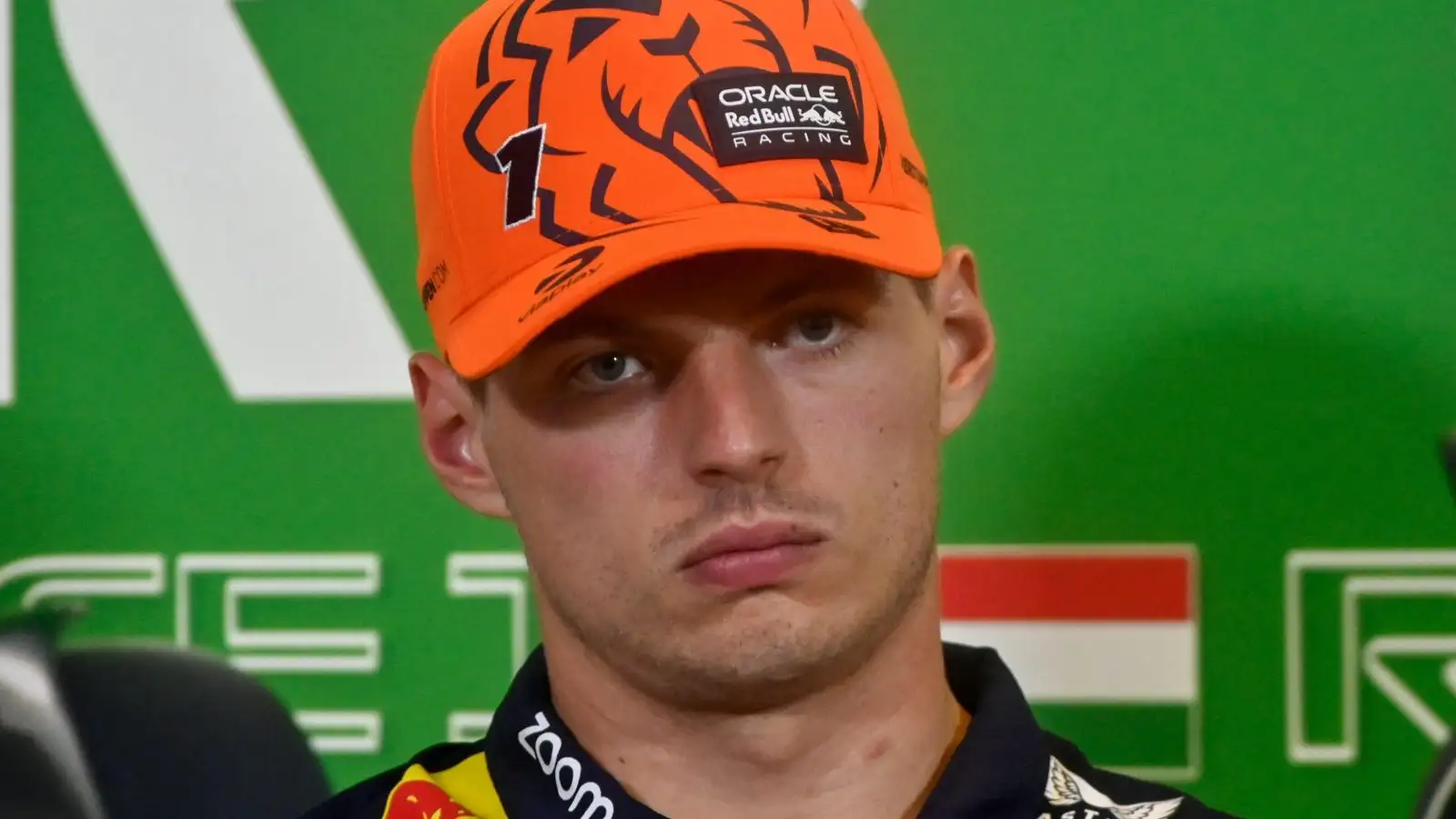 马克斯Verstappen(红牛)看起来无聊during Thursday's FIA press conference at the Hungarian Grand Prix. Budapest, July 2023.