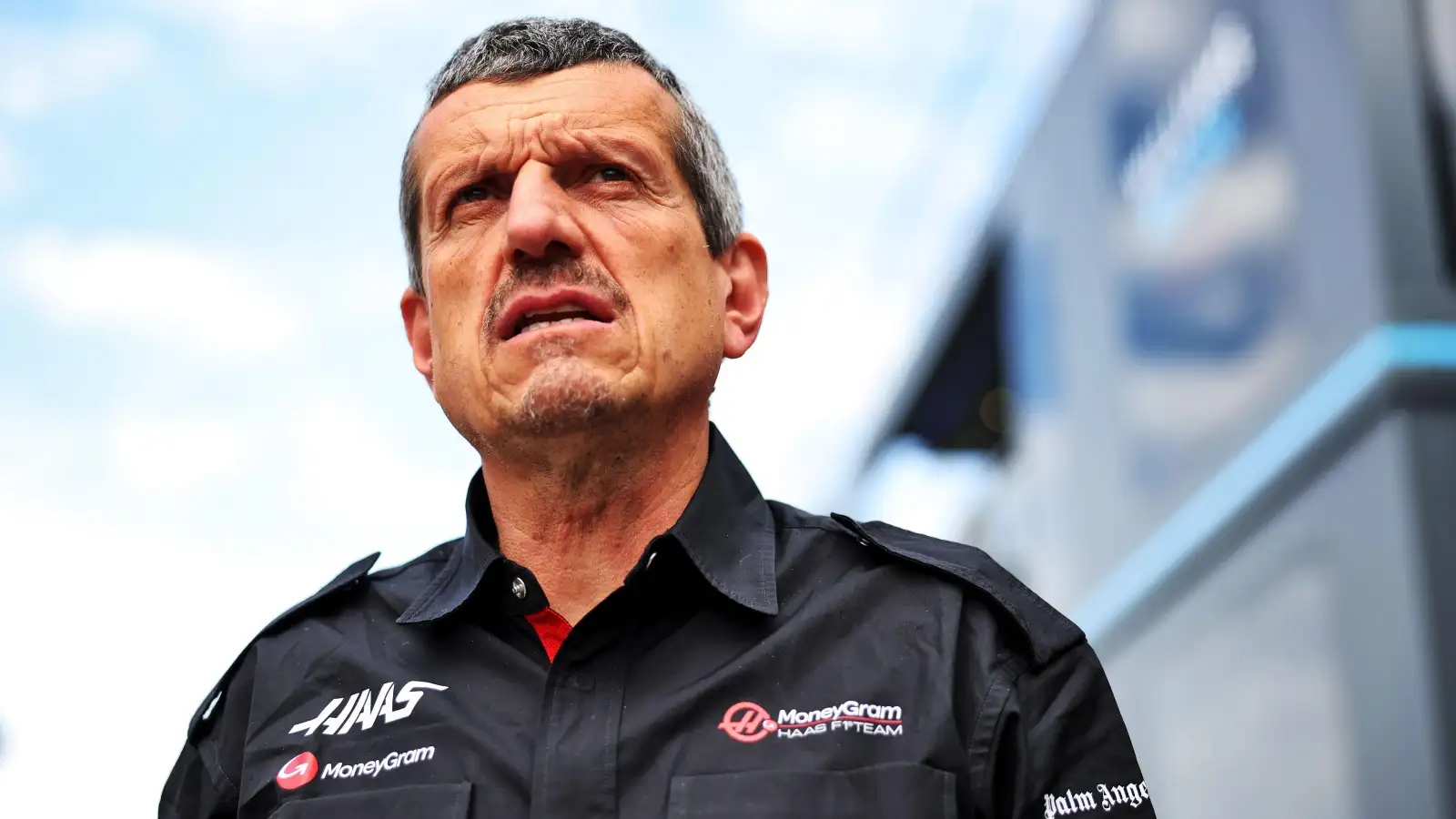 Guenther Steiner looking disgruntled at the 2023 Hungarian Grand Prix.