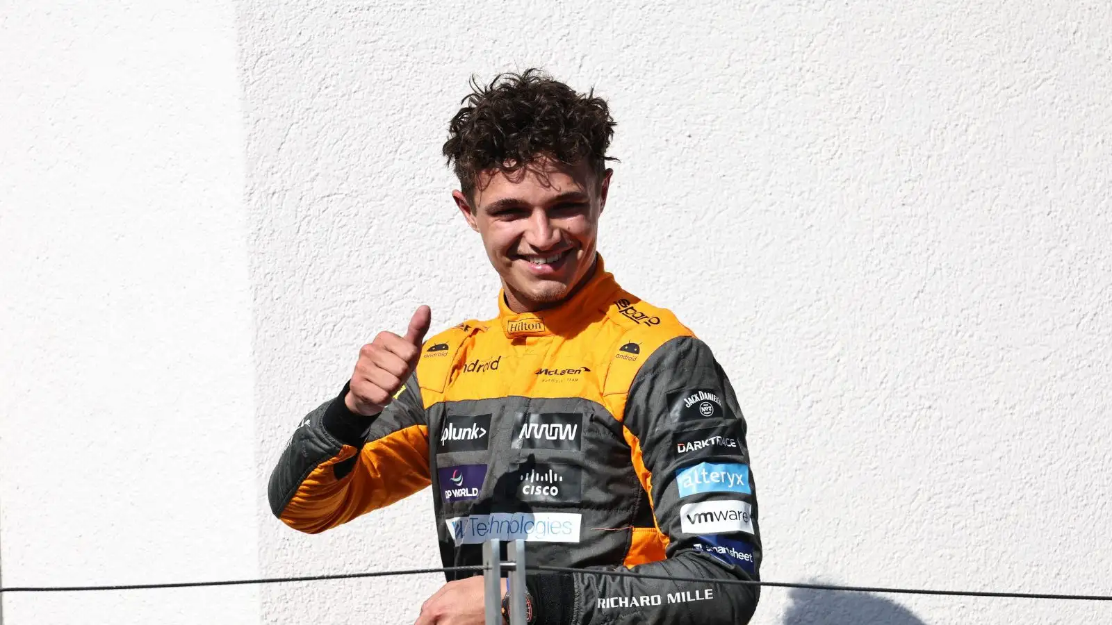 A thumbs up from Lando Norris. Hungary July 2023