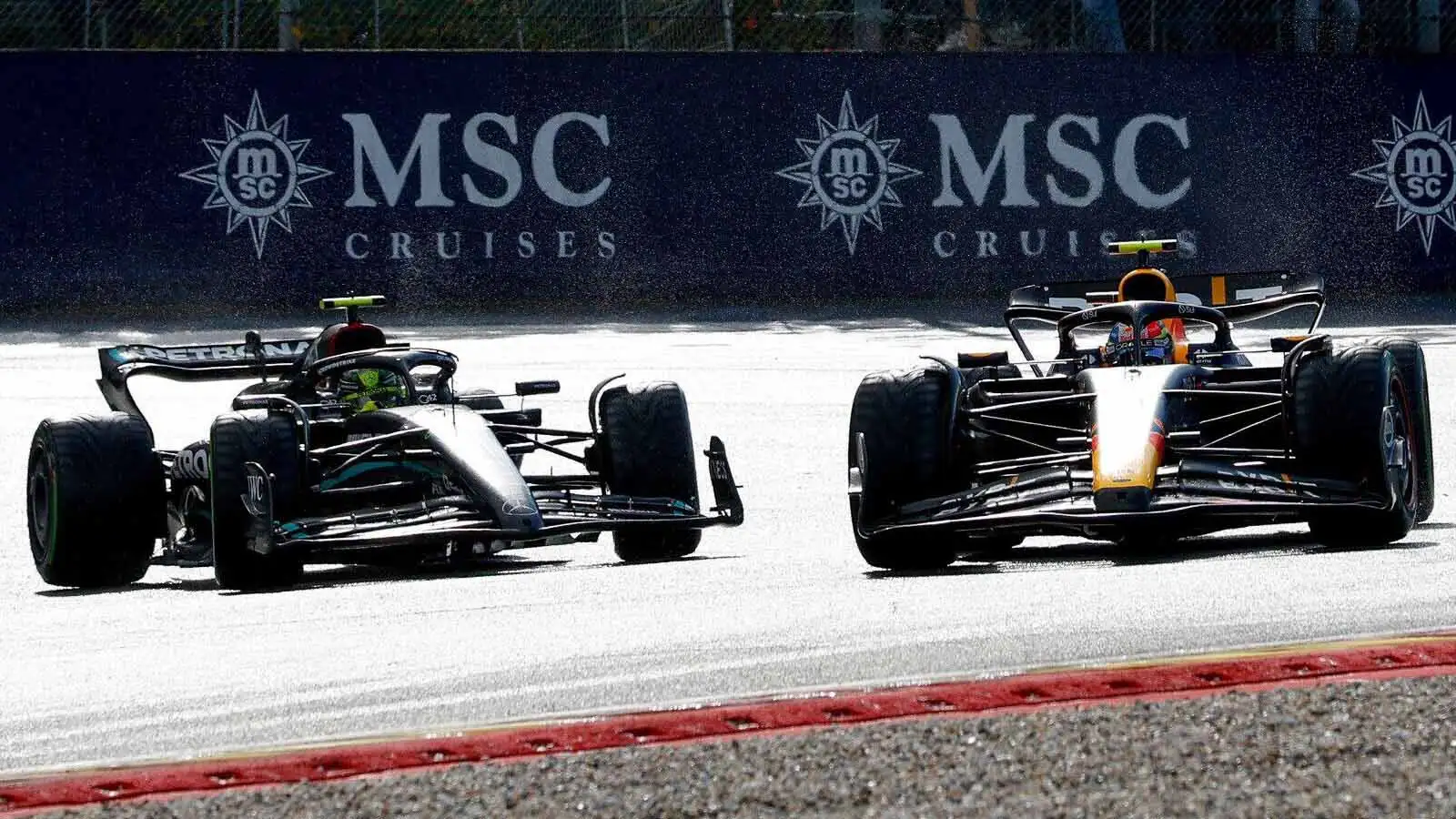 Lewis Hamilton trails Sergio Perez. Belgium July 2023. F1 news