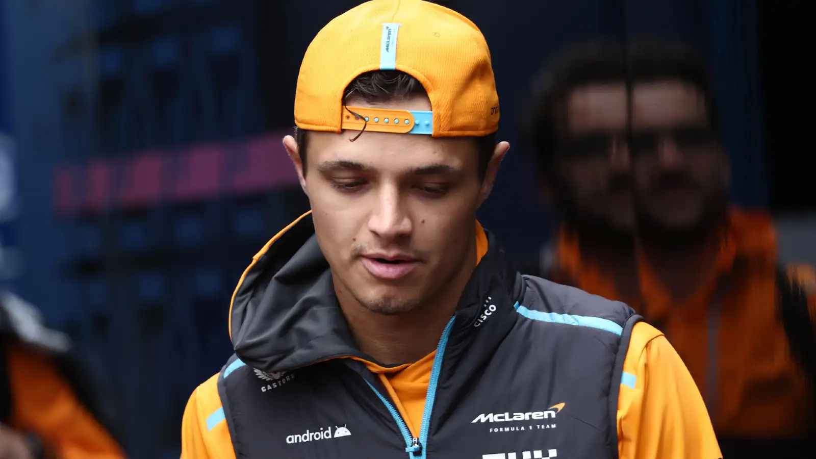 McLaren driver Lando Norris at the Belgian Grand Prix. Spa-Francorchamps.