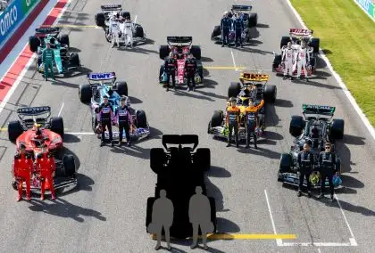 The 2023 F1 grid but with Red Bull missing.
