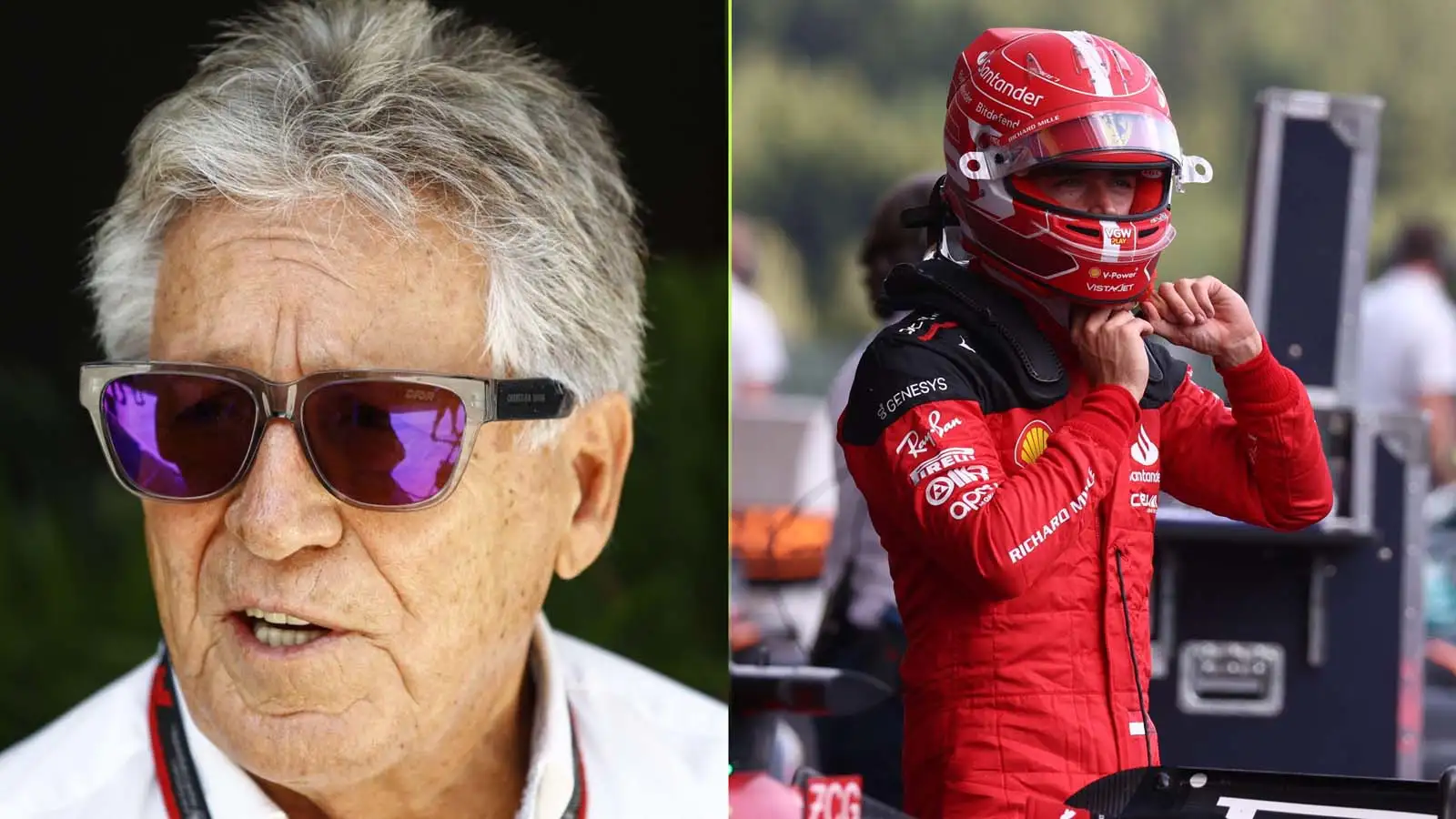 Mario Andretti and Charles Leclerc. F1 news.