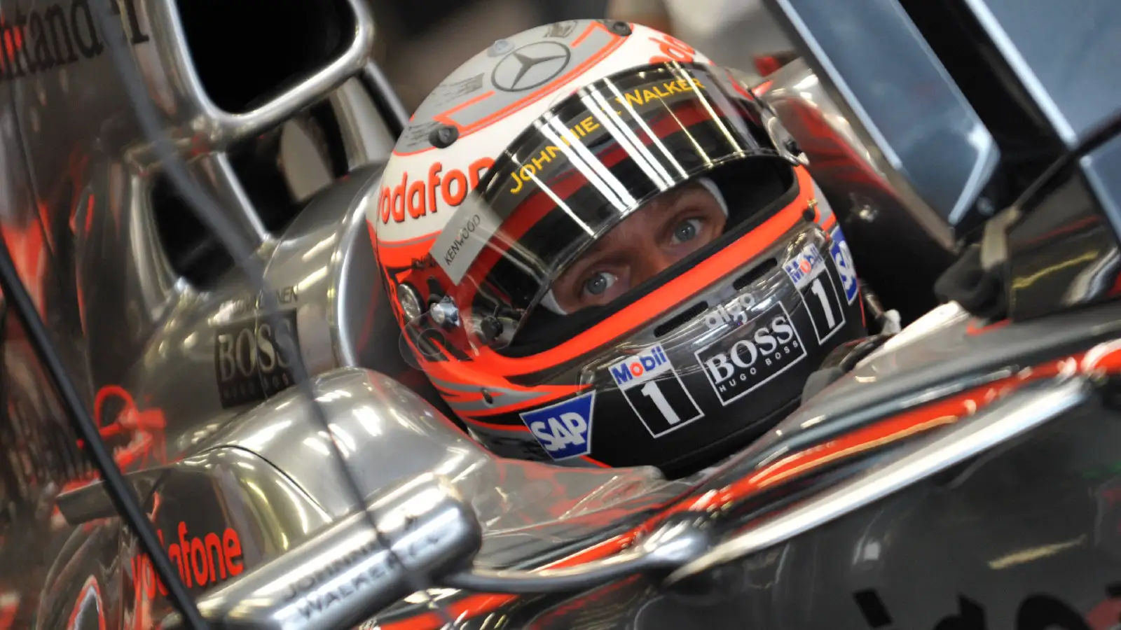 2008 - Finnish driver Heikki Kovalainen driving for McLaren.