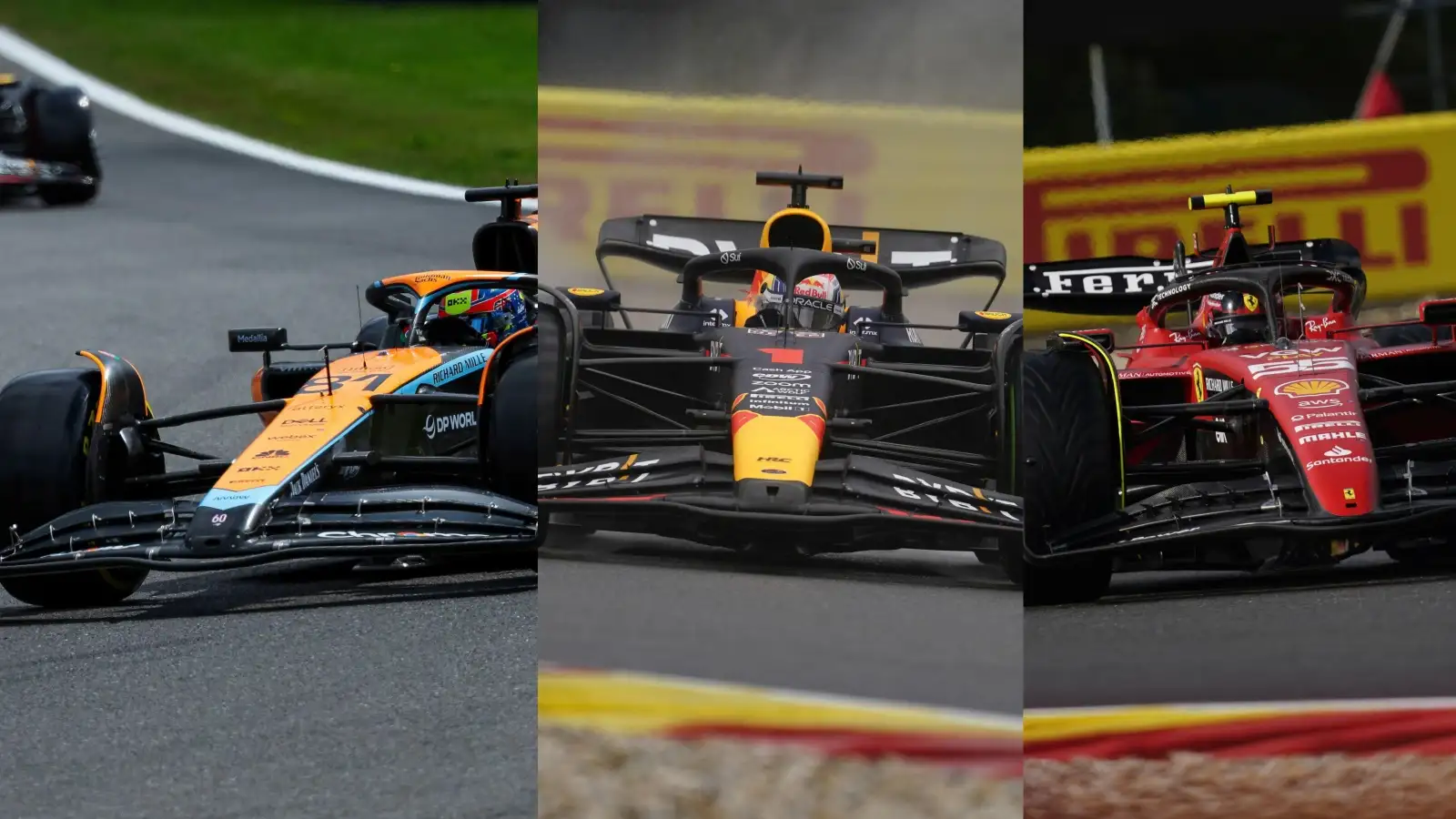 McLaren, Red Bull and Ferrari.