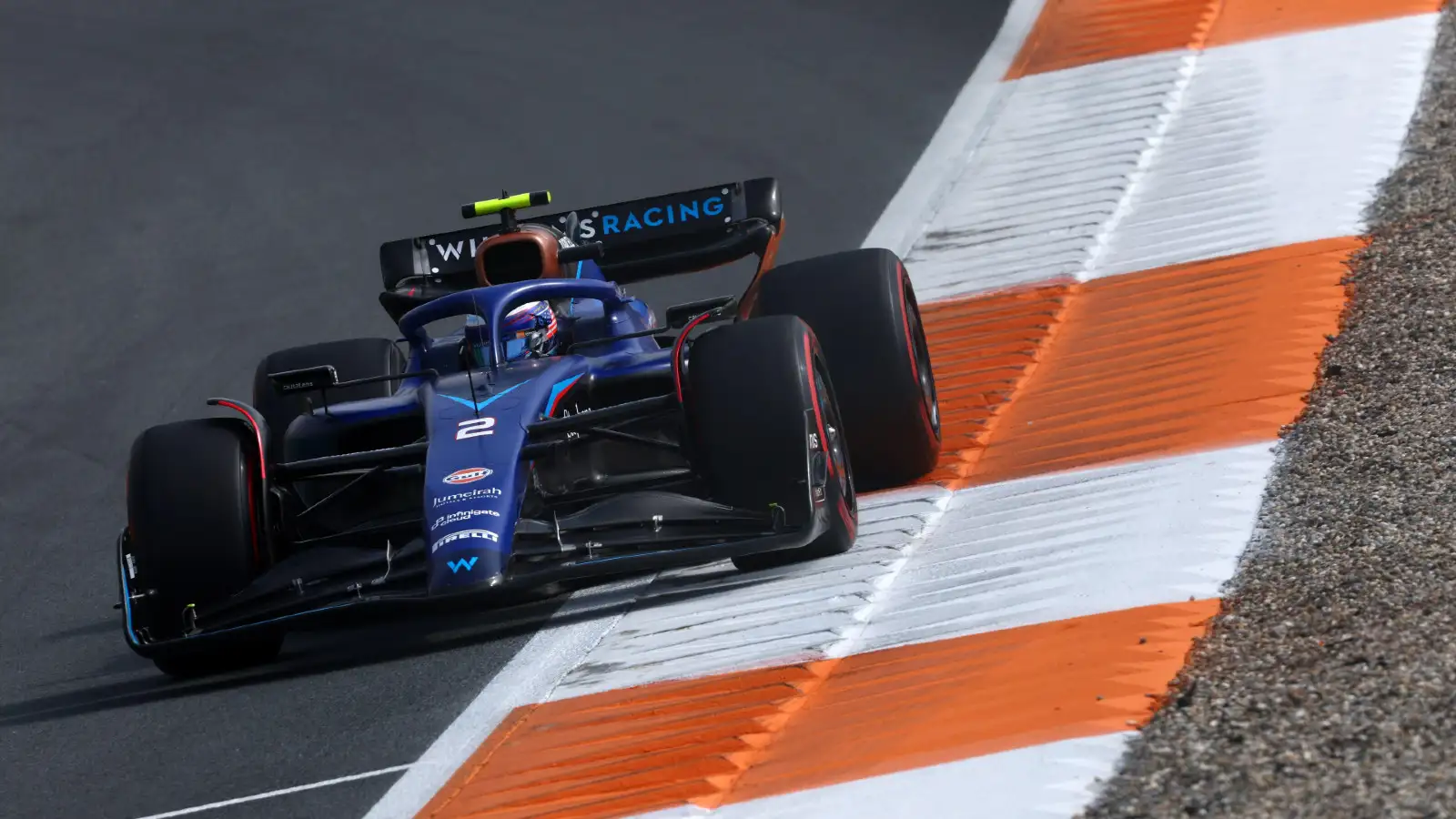 Logan Sargeant, Williams F1 driver, in FP1 for the Dutch Grand Prix.