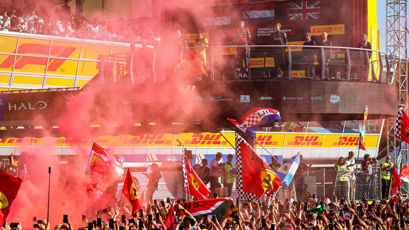 Ferrari fans in Monza