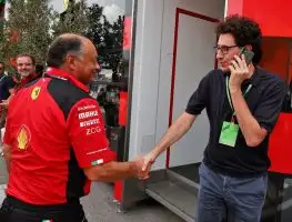 Mattia Binotto crosses paths with Ferrari successor as Alpine F1 rumours swirl
