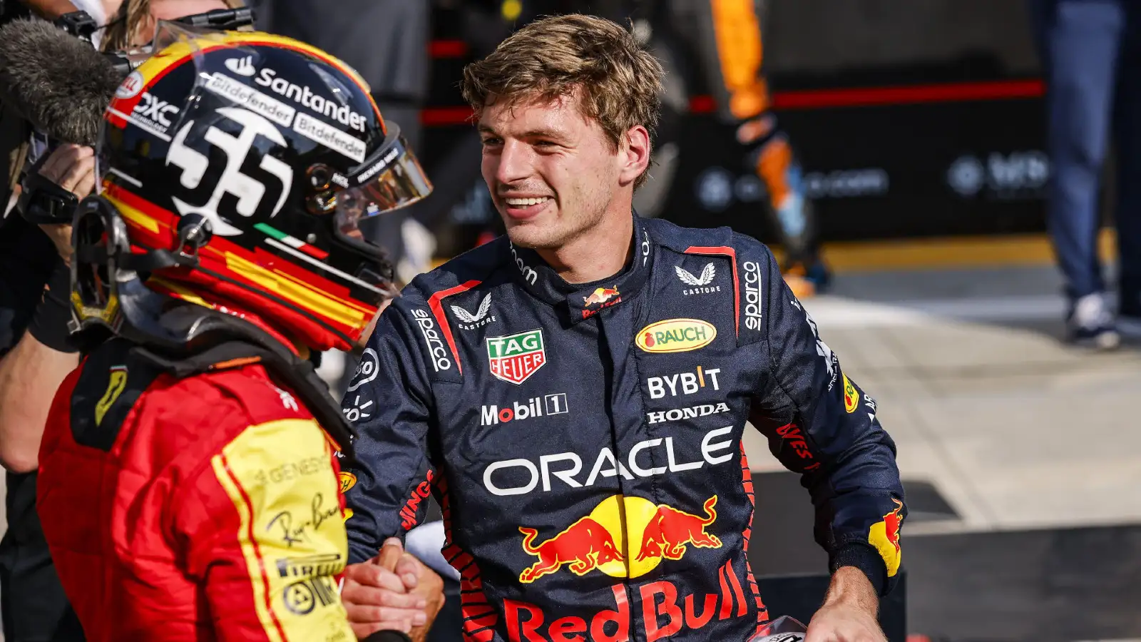 Carlos Sainz jokes Max Verstappen will need helicopter to escape tifosi ...