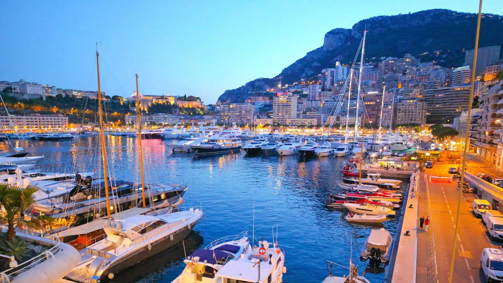 A view of Monaco in the evening. F1