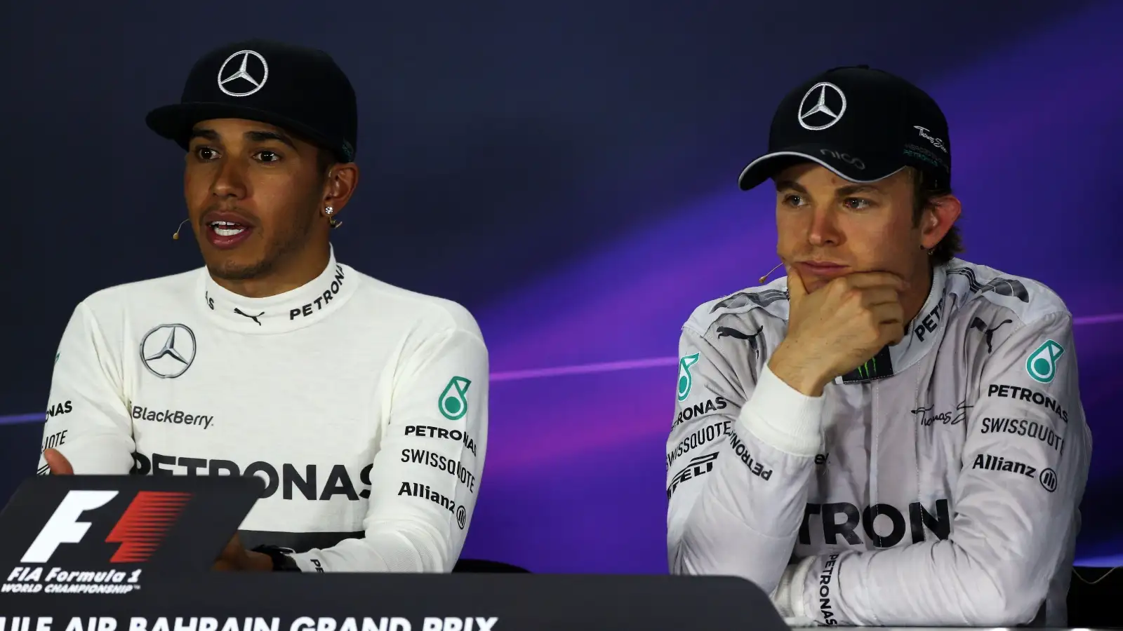 Lewis Hamilton and Nico Rosberg.