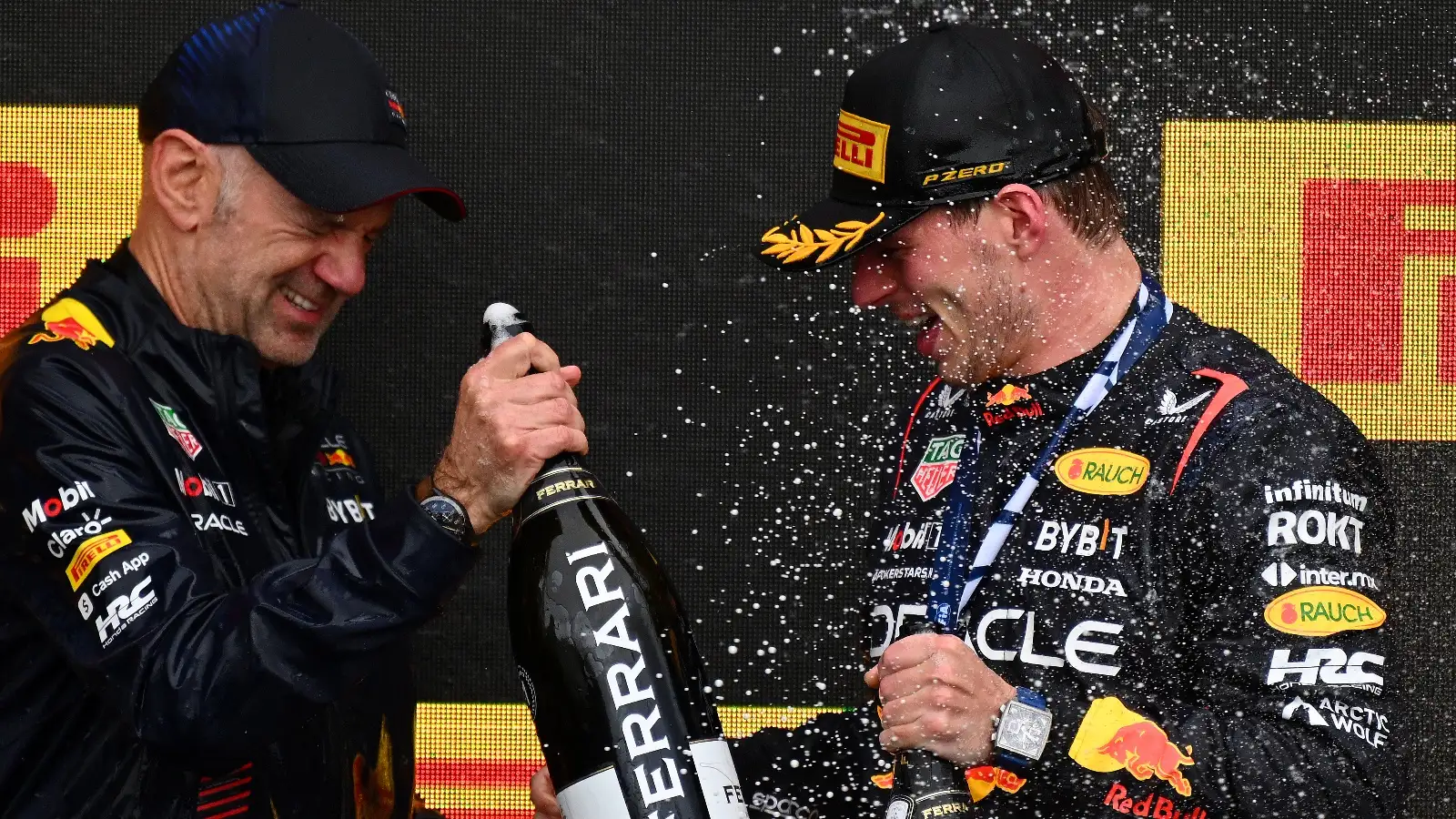 Adrian Newey and Max Verstappen.