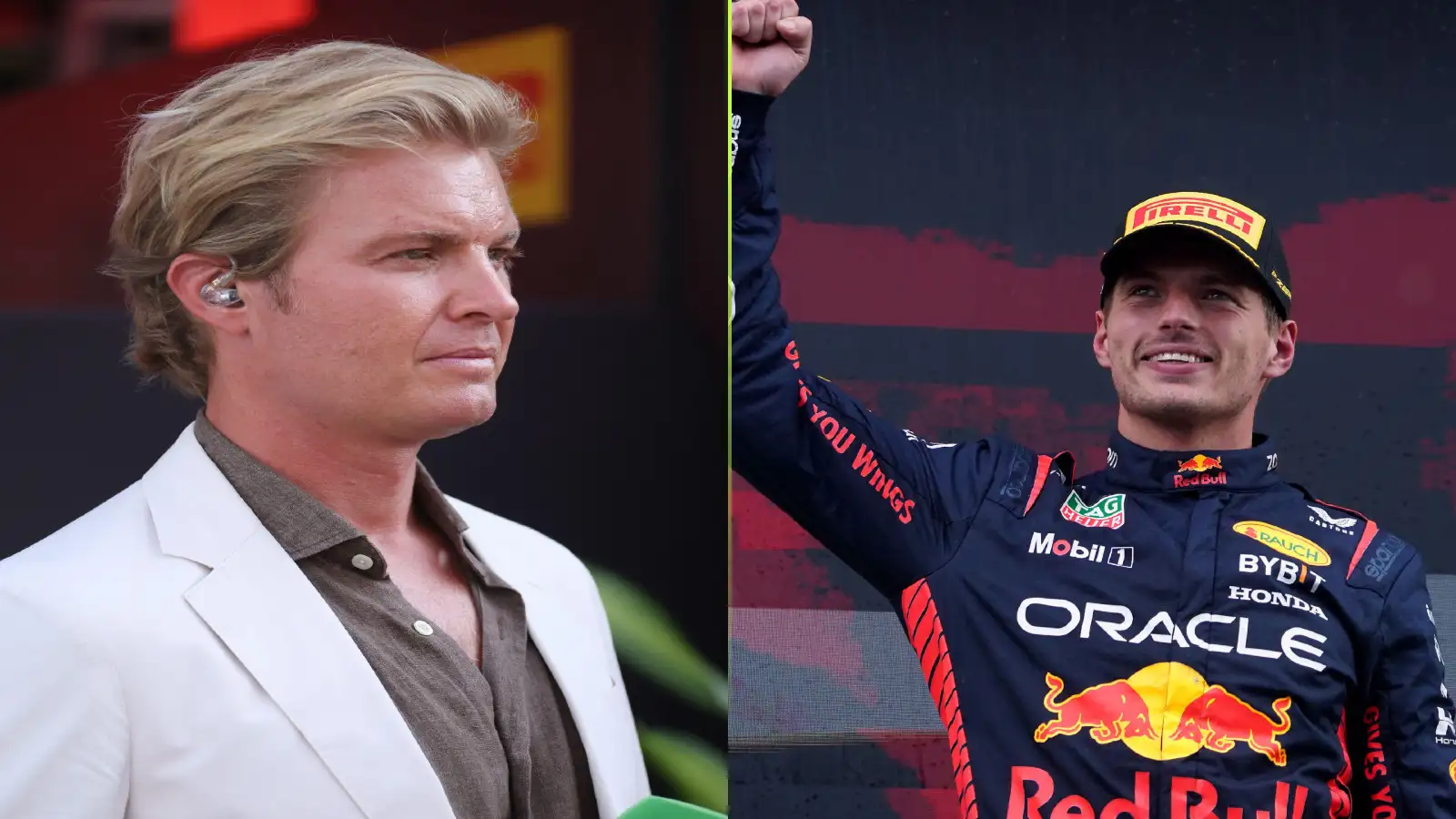 Nico Rosberg and Red Bull's Max Verstappen.