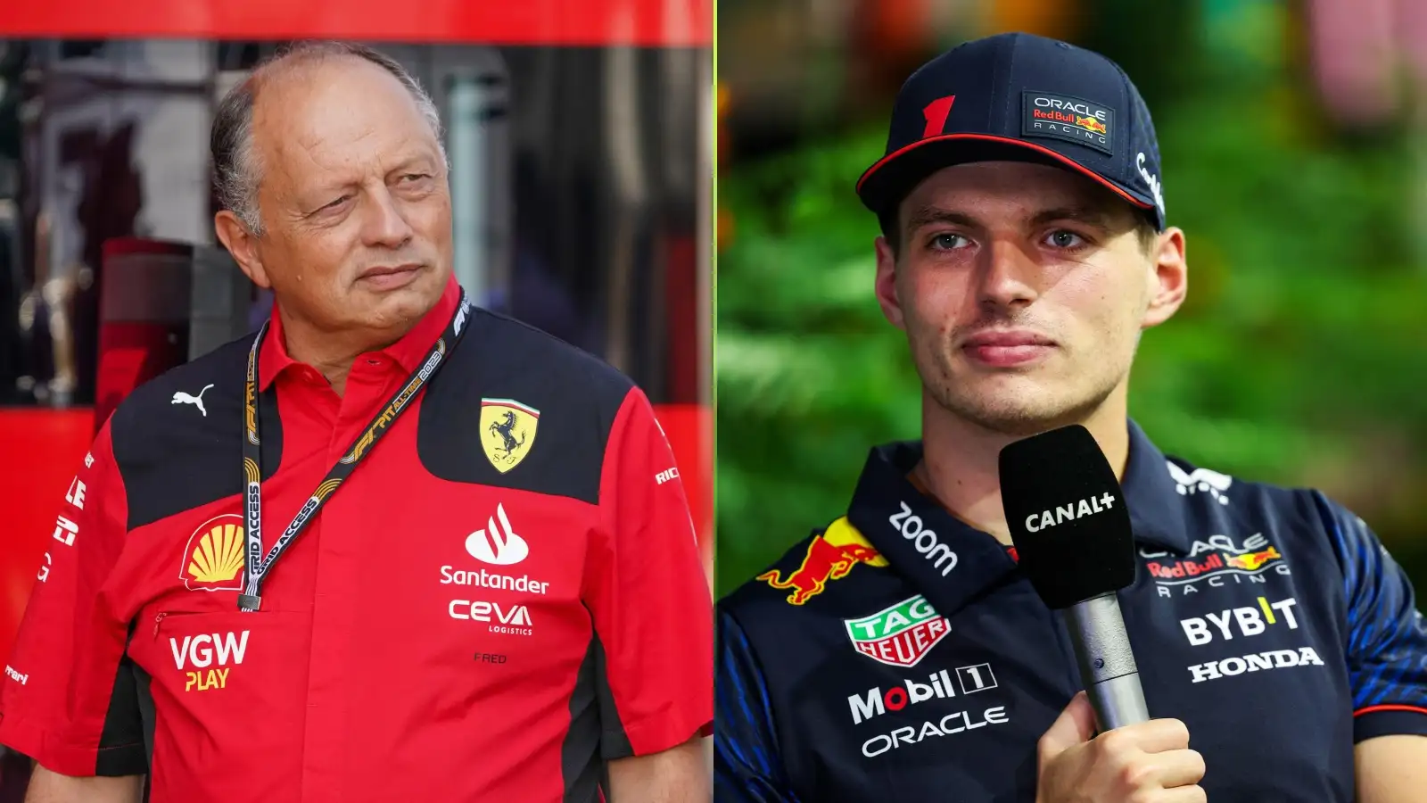 Fred Vasseur and Max Verstappen