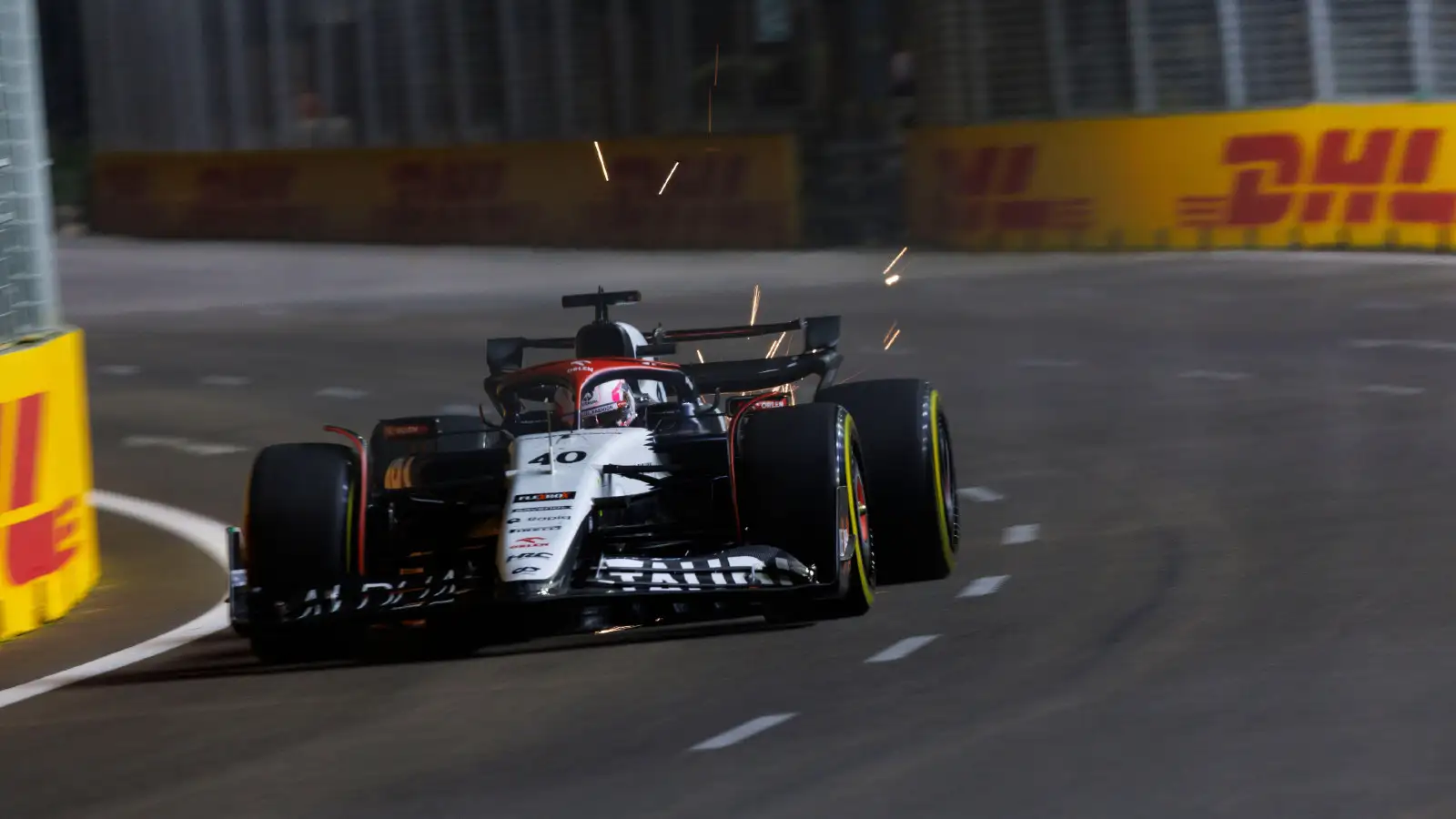 AlphaTauri's Liam Lawson in action during the Singapore Grand Prix.