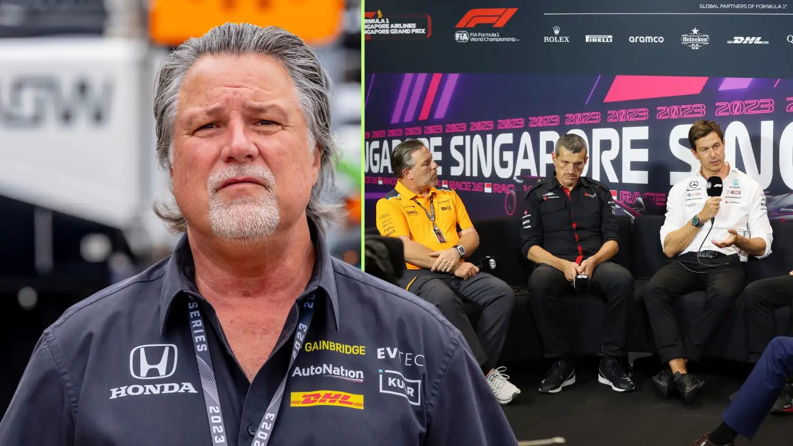 Michael Andretti and the F1 team bosses.