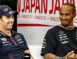 Lewis Hamilton teases Sergio Perez after non-answer on Max Verstappen reprimands