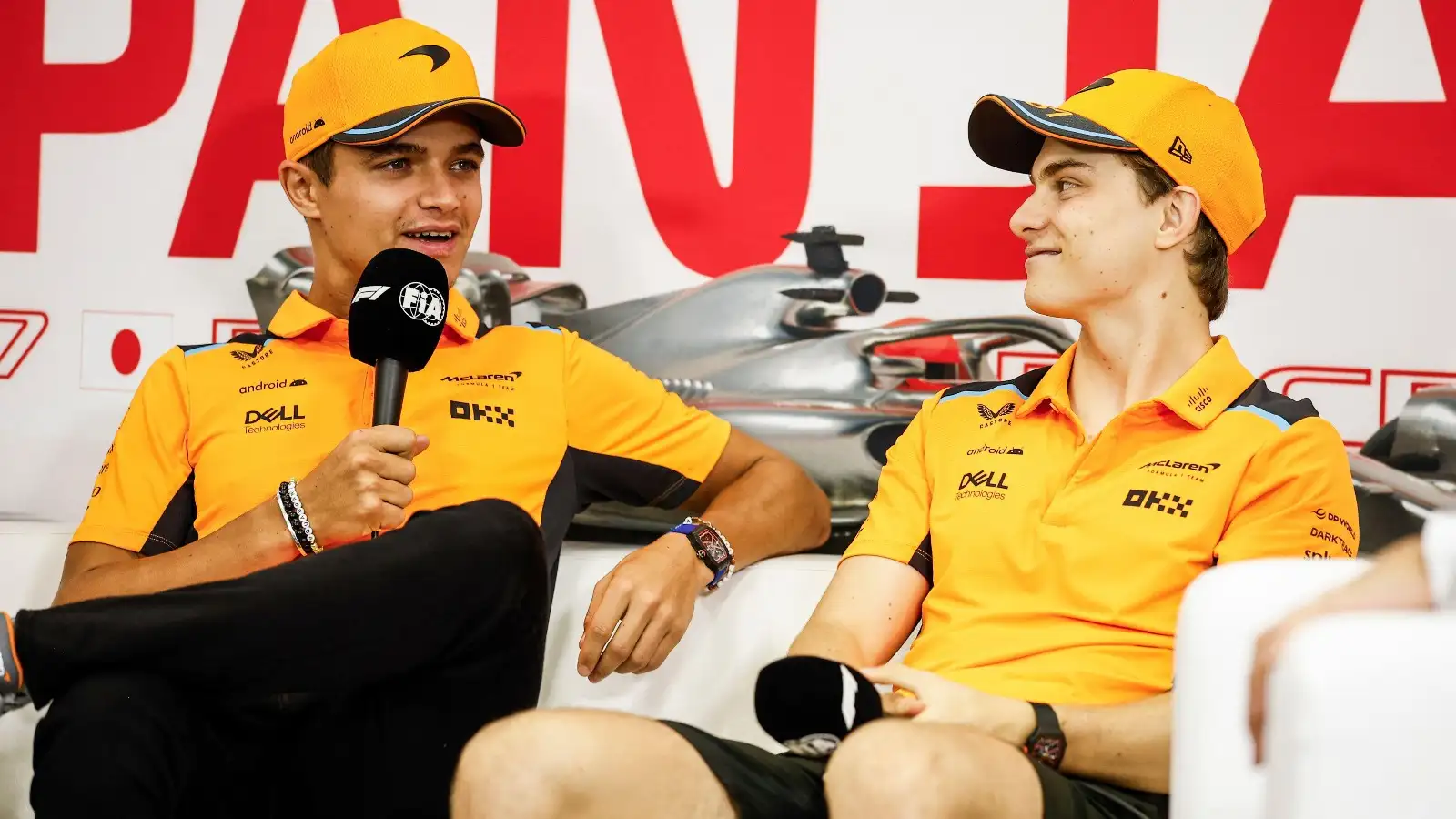 McLaren's Lando Norris and Oscar Piastri