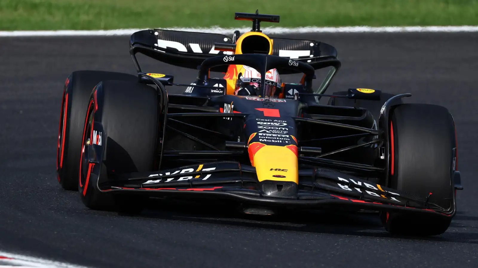 Red Bull's Max Verstappen on track during qualifying for the Japanese Grand Prix.