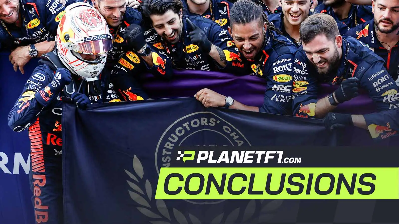 Red Bull celebrate Constructors glory at the Japanese Grand Prix.