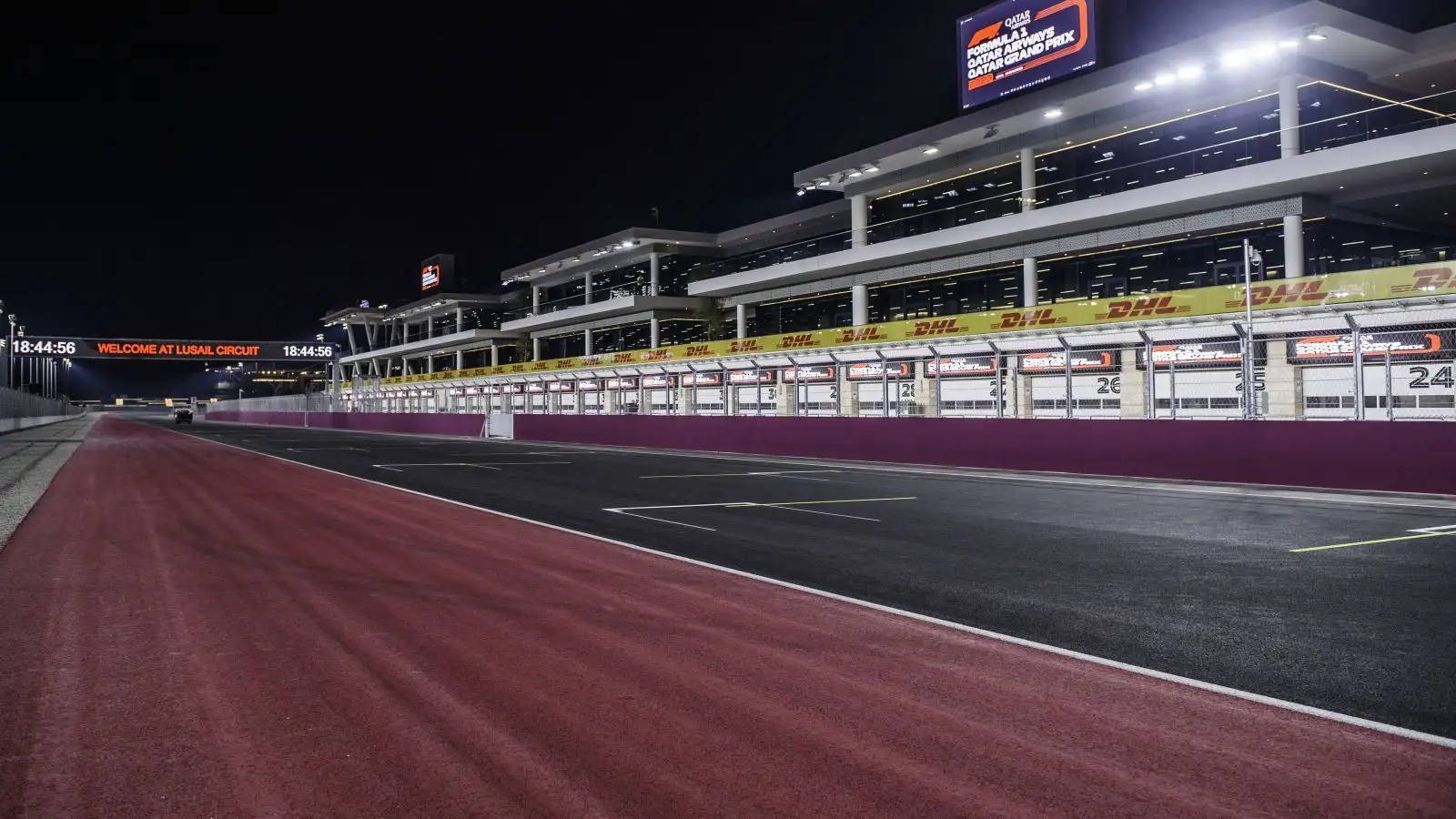 Lusail International Circuit main straight, Qatar.