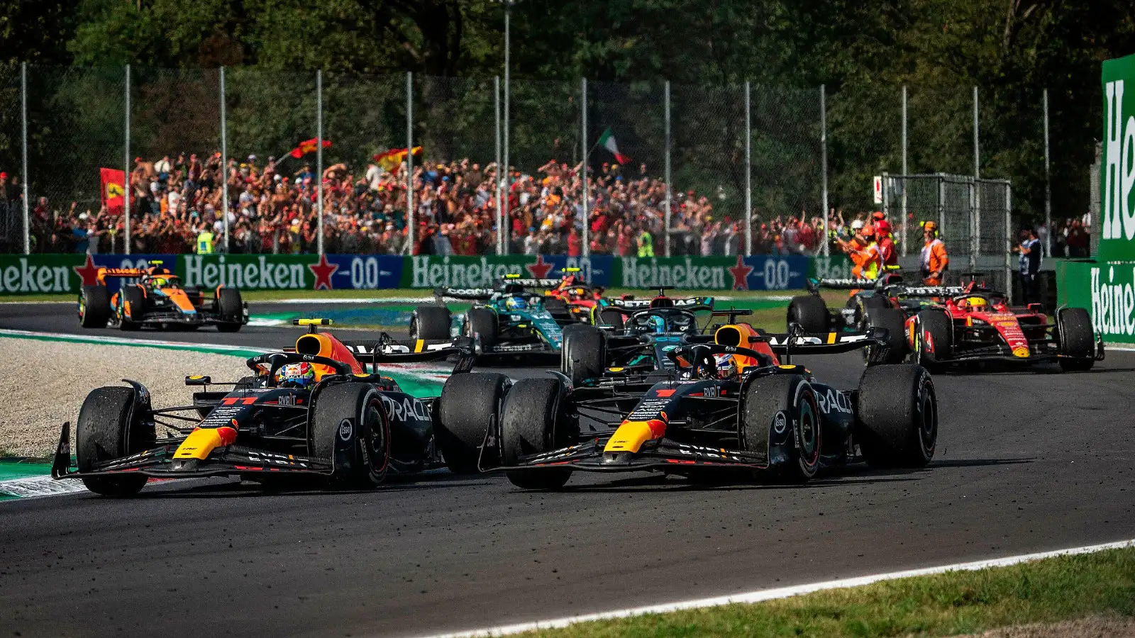 Red Bull's Max Verstappen and Sergio Perez finished 1-2 at the Italian Grand Prix.
