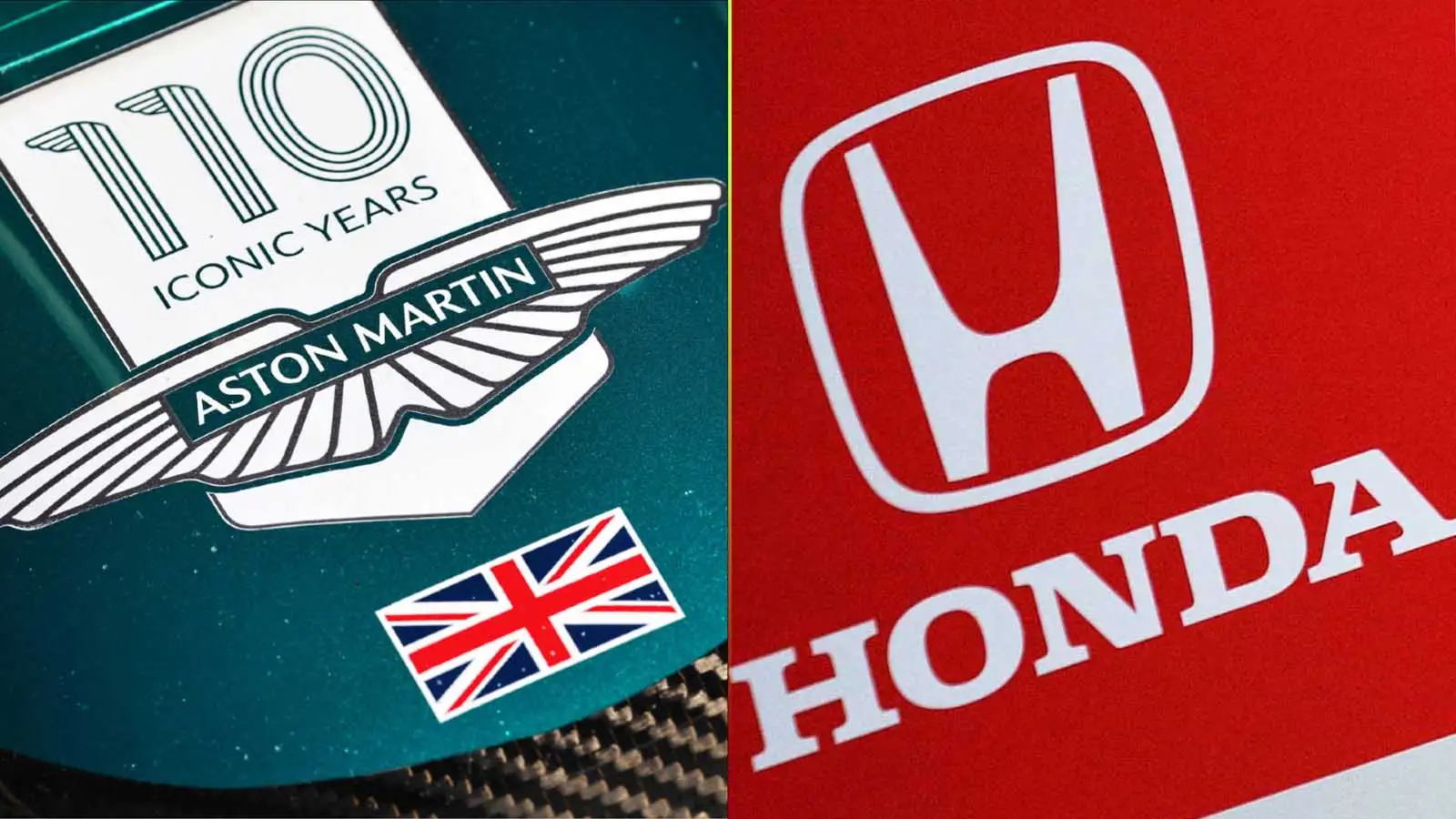Aston Martin and Honda logos.