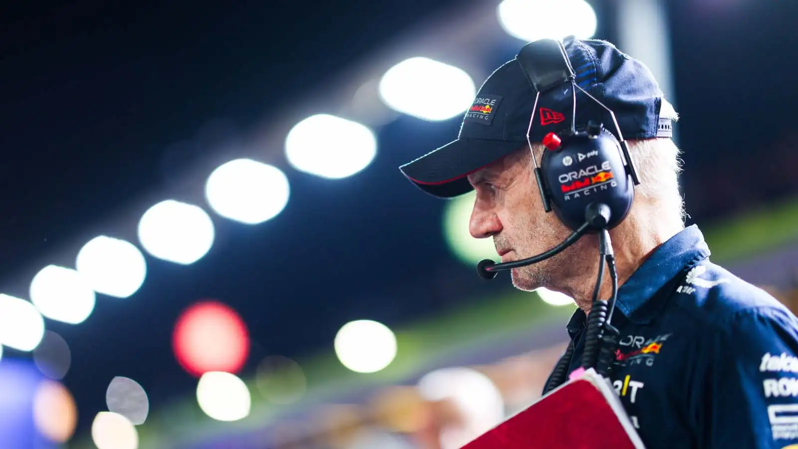 Adrian Newey on the grid in Singapore.