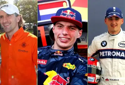 Marcus Winkelhock, Max Verstappen and Robert Kubica