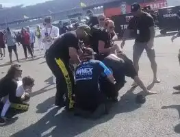 NASCAR driver threatens to kill rival in bloody paddock bust-up