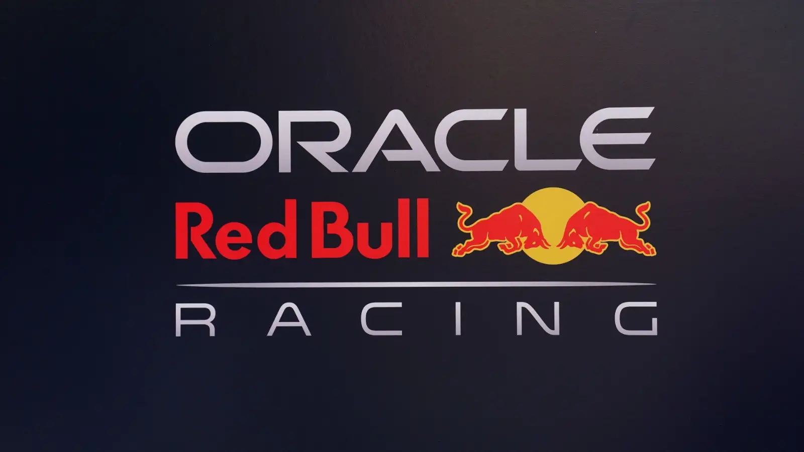 The Oracle Red Bull Racing logo on display at the Singapore Grand Prix