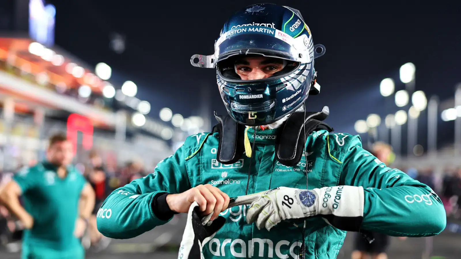 Aston Martin's Lance Stroll at the Qatar Grand Prix.