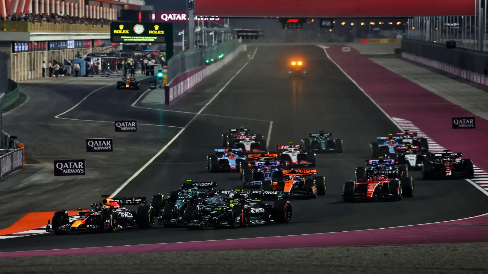 The race start of the 2023 Qatar Grand Prix.