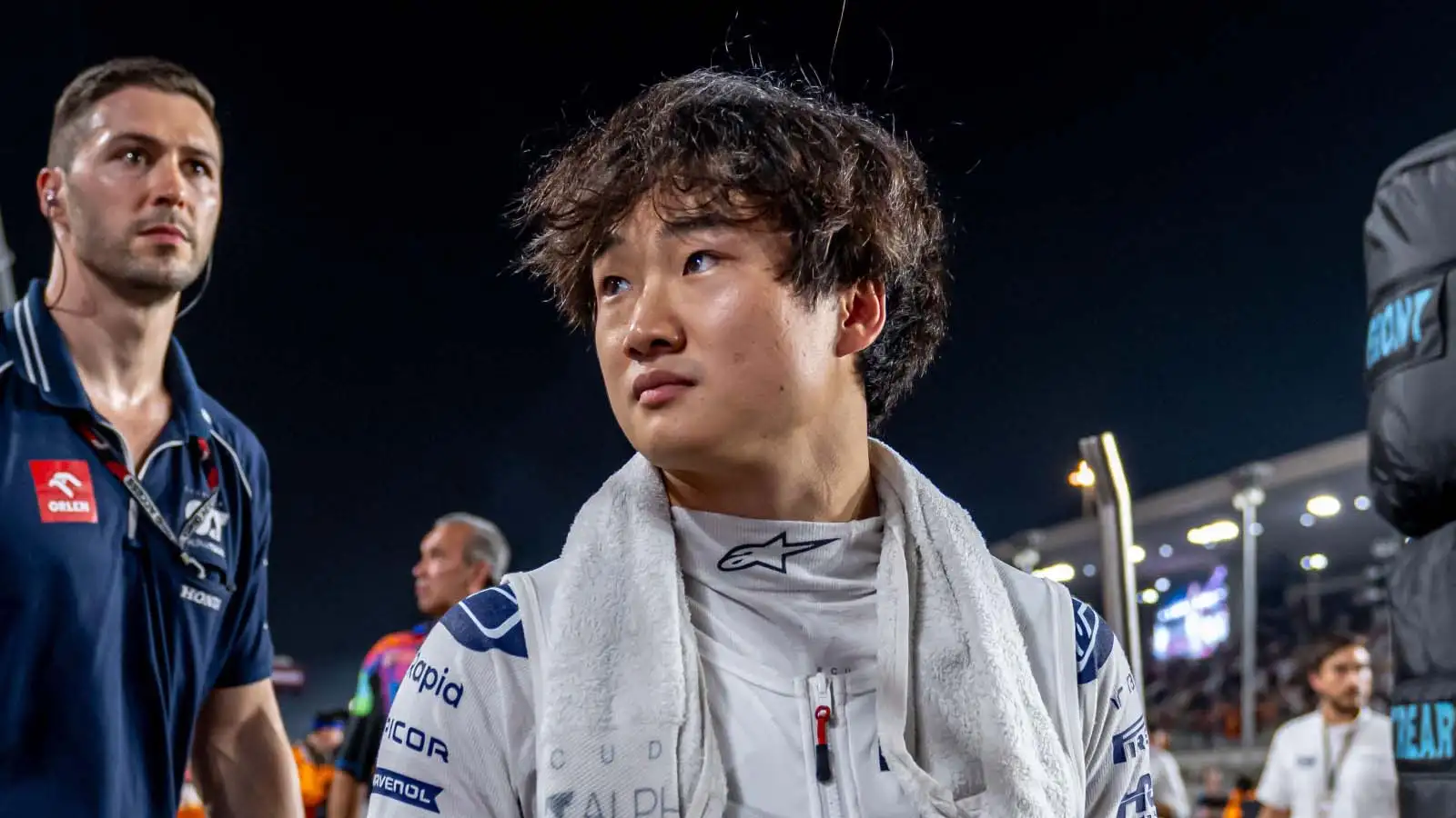 Yuki Tsunoda on the grid in Qatar.