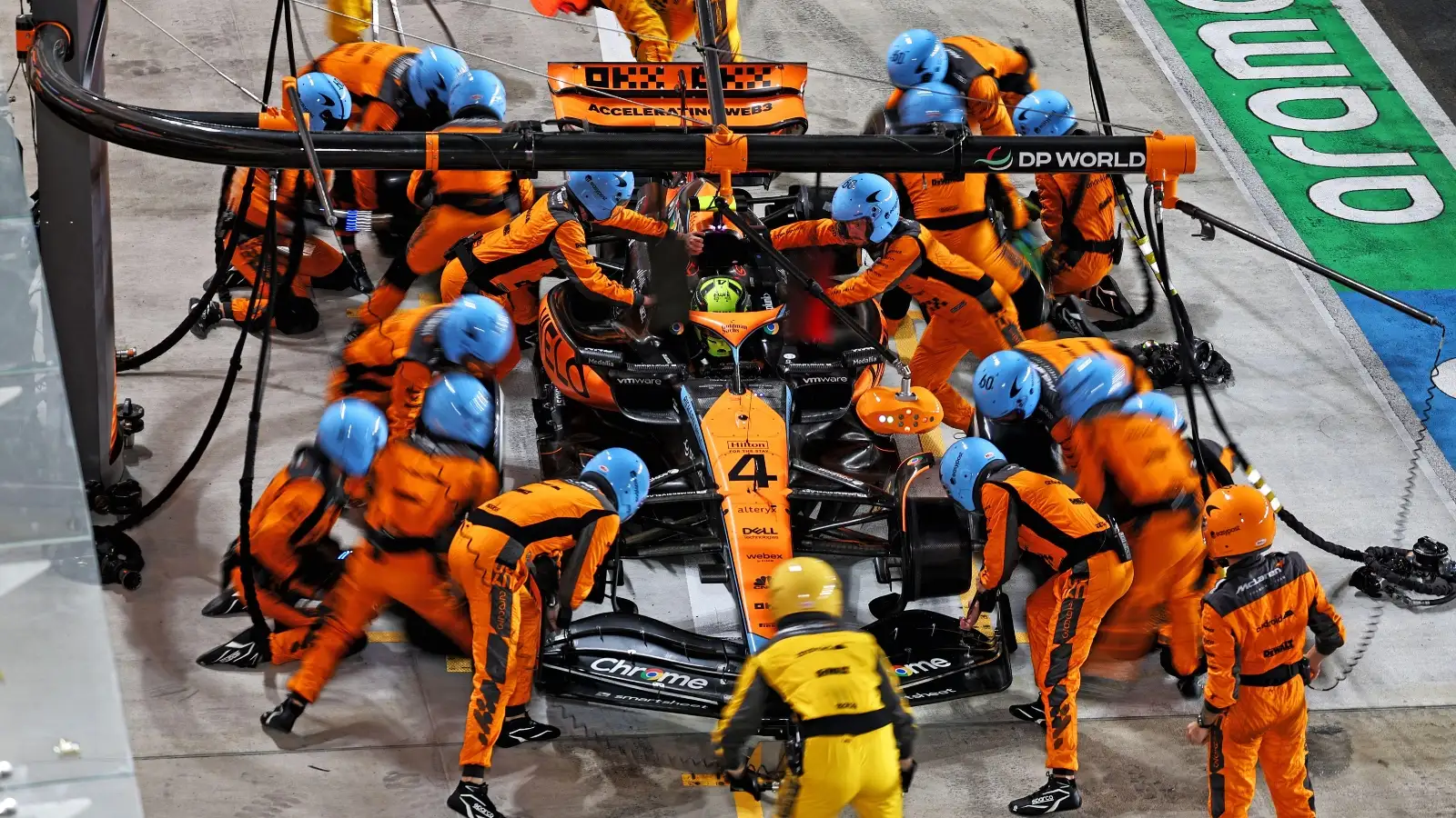 McLaren's pit crew