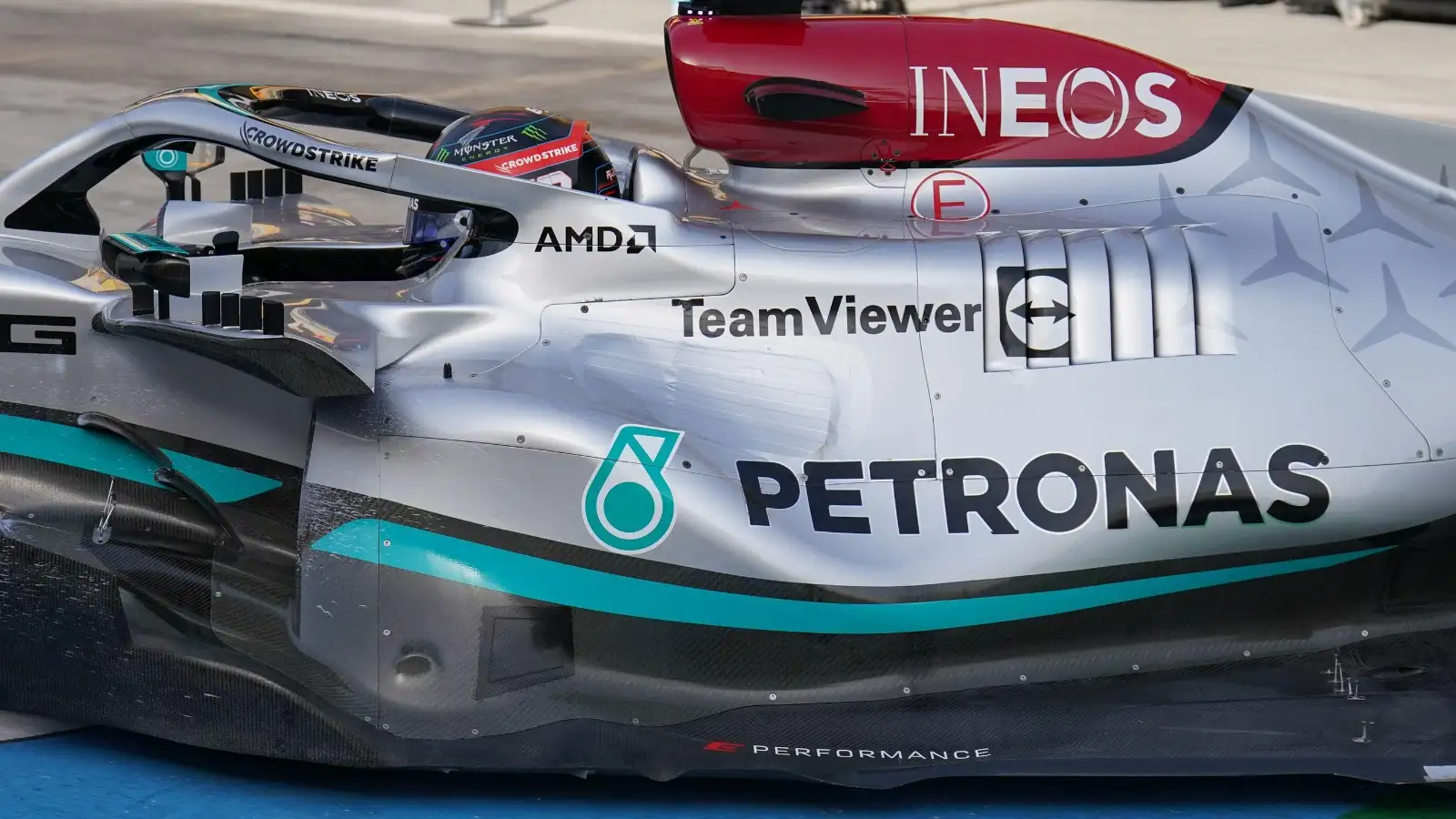 Mercedes during pre-season testing.