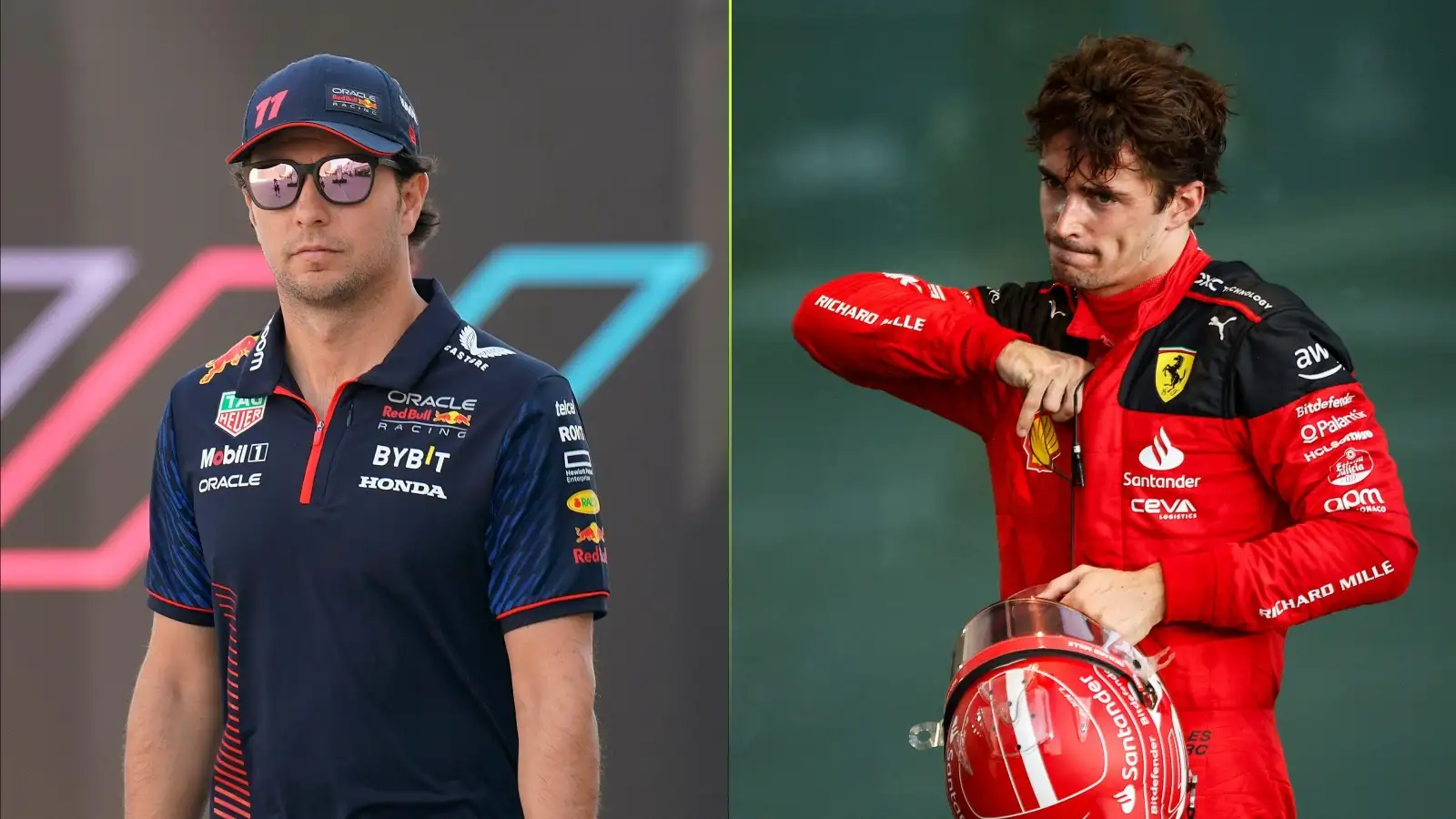 Sergio Perez and Charles Leclerc