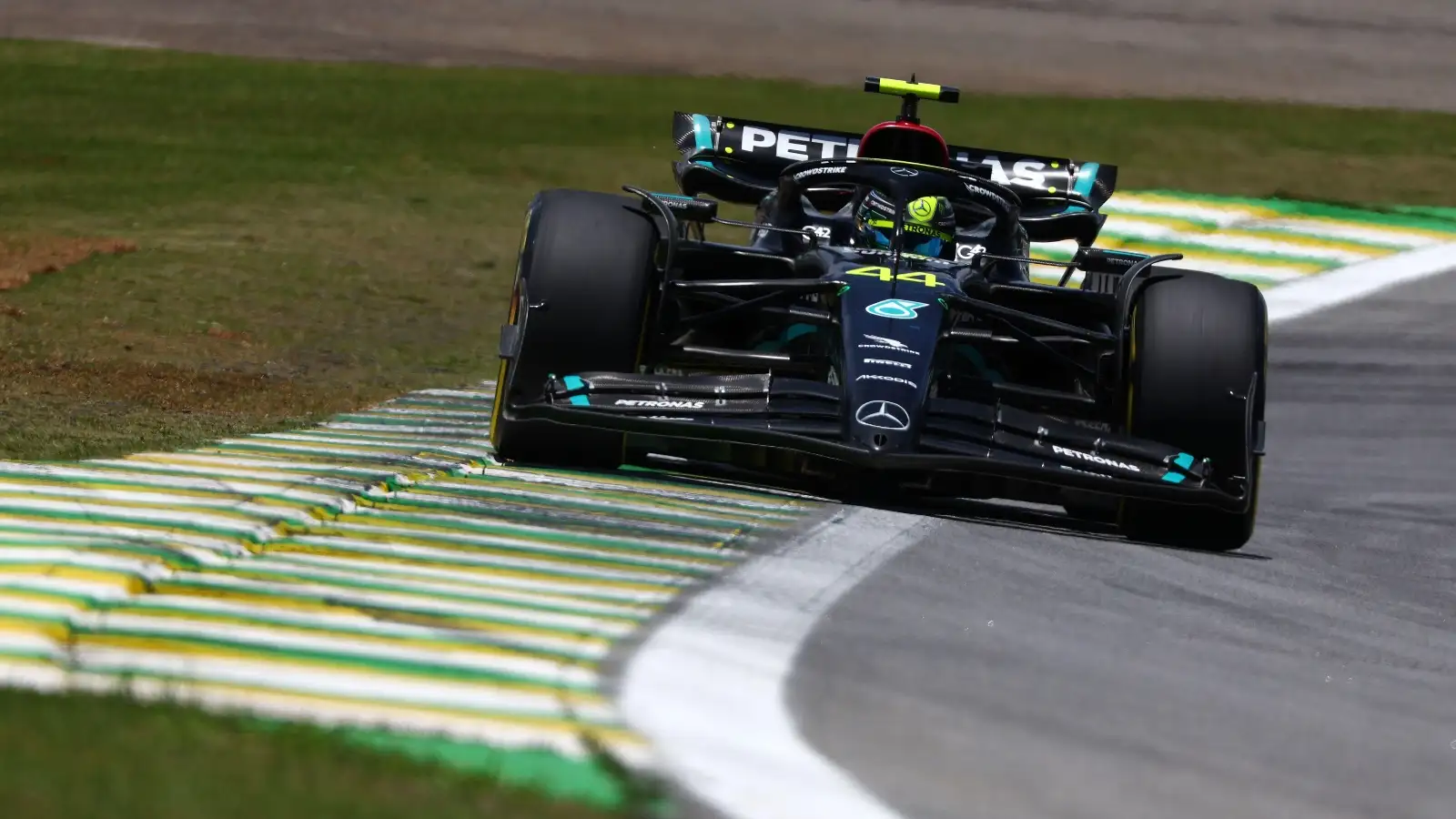 Mercedes driver Lewis Hamilton at the Brazilian Grand Prix.