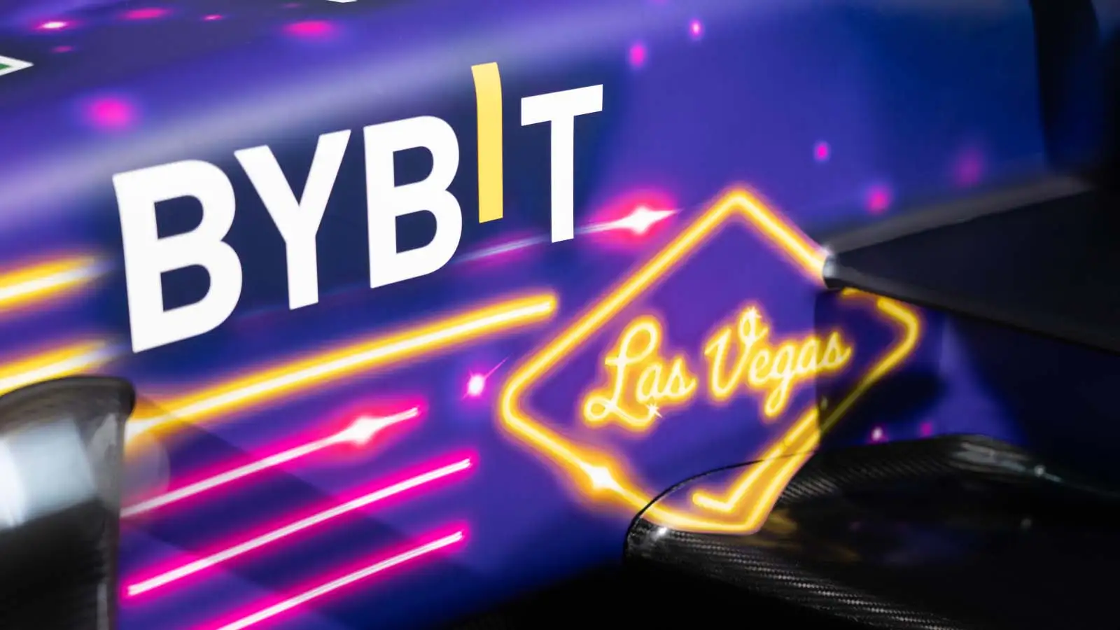 A close-up of the 2023 Red Bull Las Vegas livery.