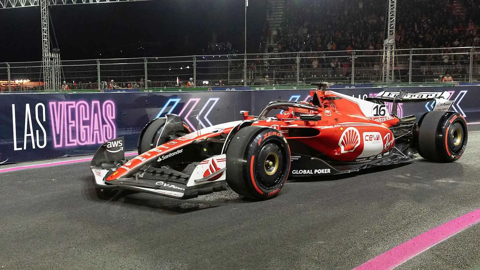 Ferrari's Charles Leclerc will start F1 Las Vegas Grand Prix on pole