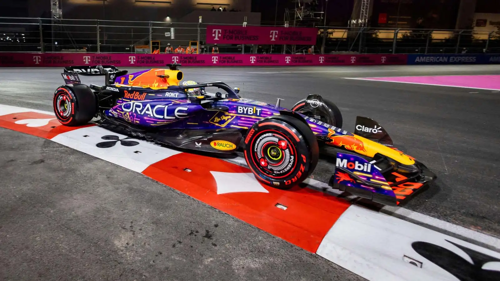 Max Verstappen in qualifying for the Las Vegas Grand Prix. F1 starting grid