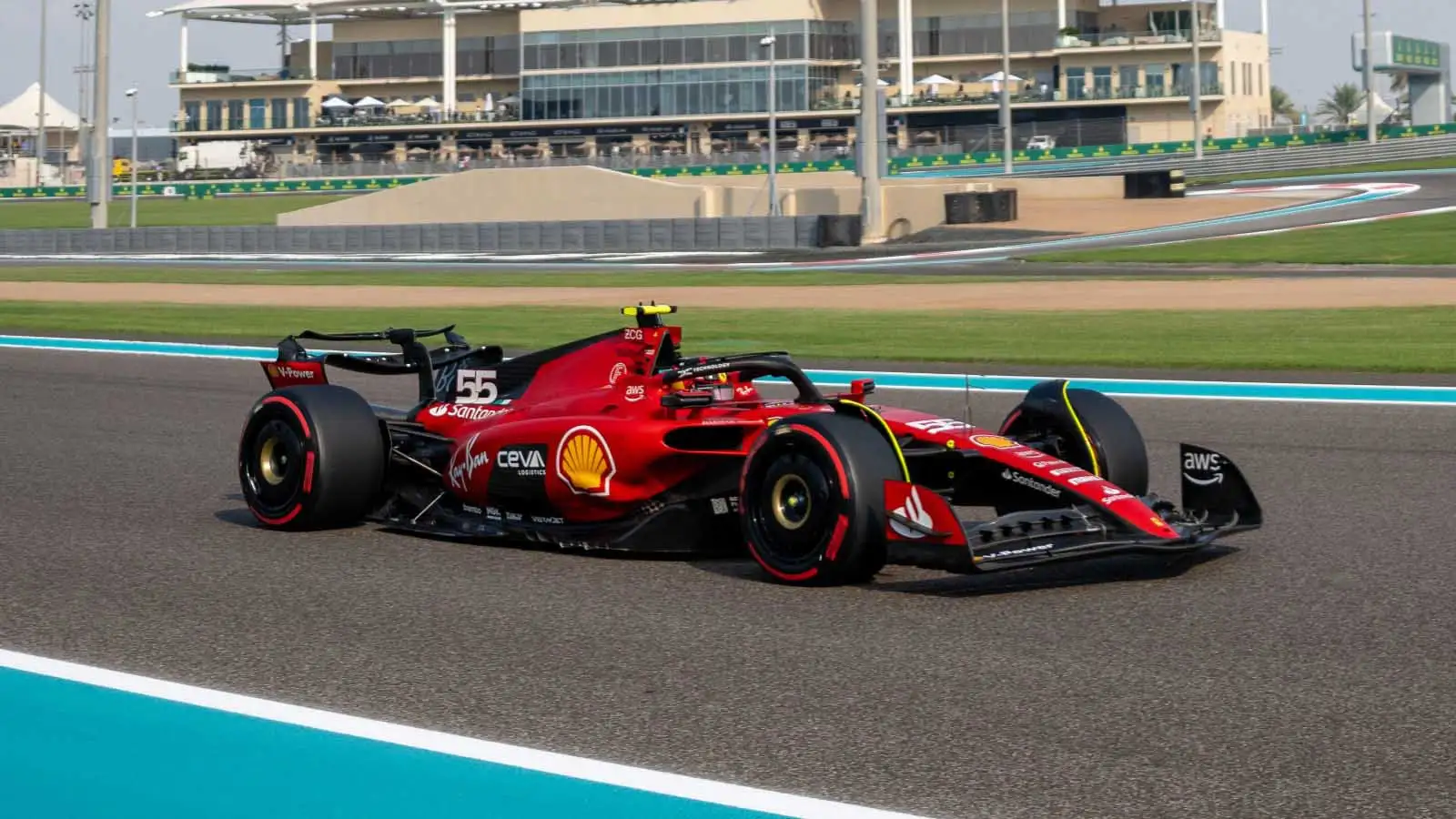 Carlos Sainz in FP1 for the Abu Dhabi Grand Prix.